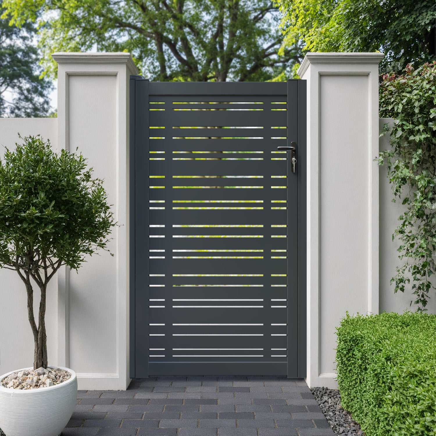 Linea Aluminium Full screen Pedestrian Gate