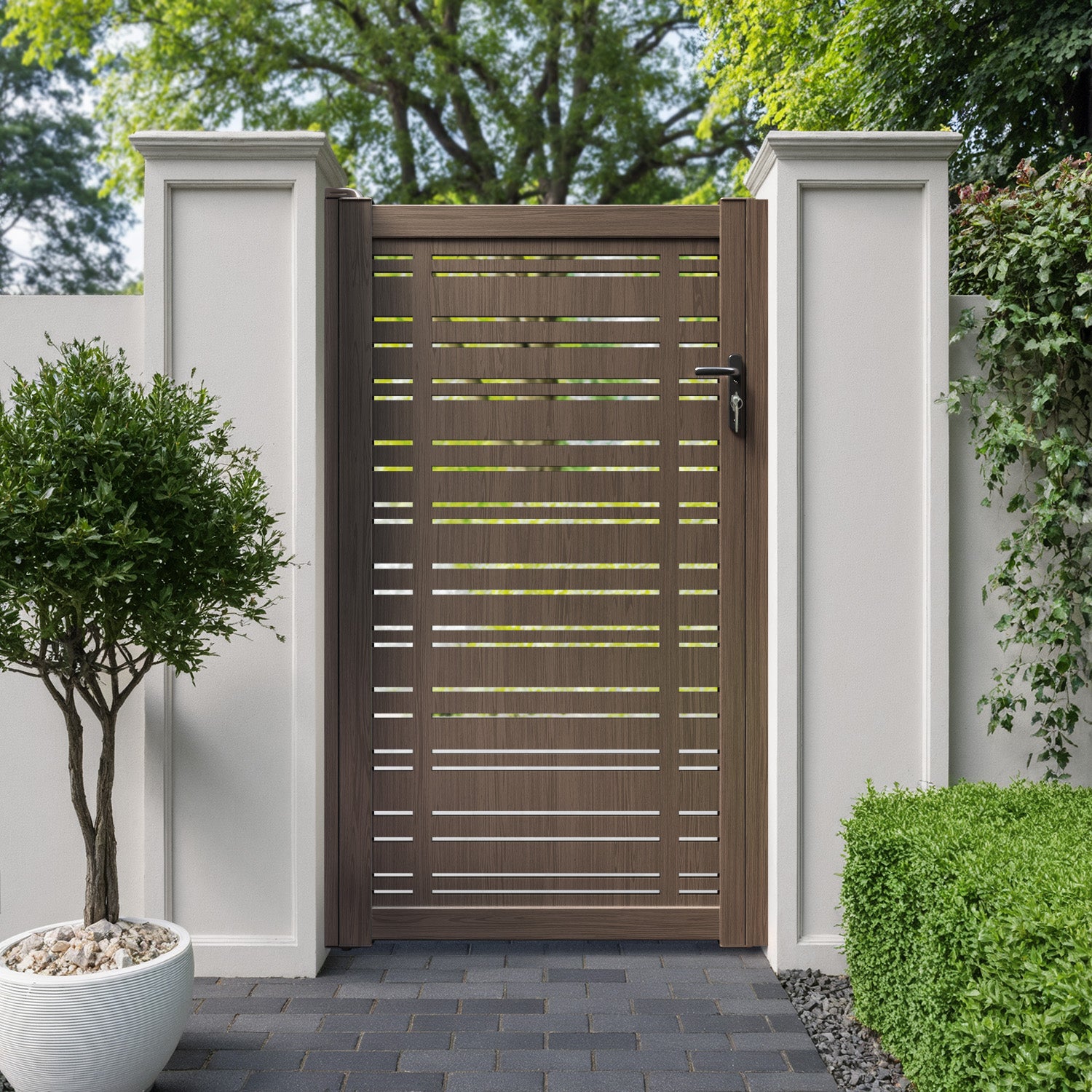 Linea Aluminium Full screen Pedestrian Gate