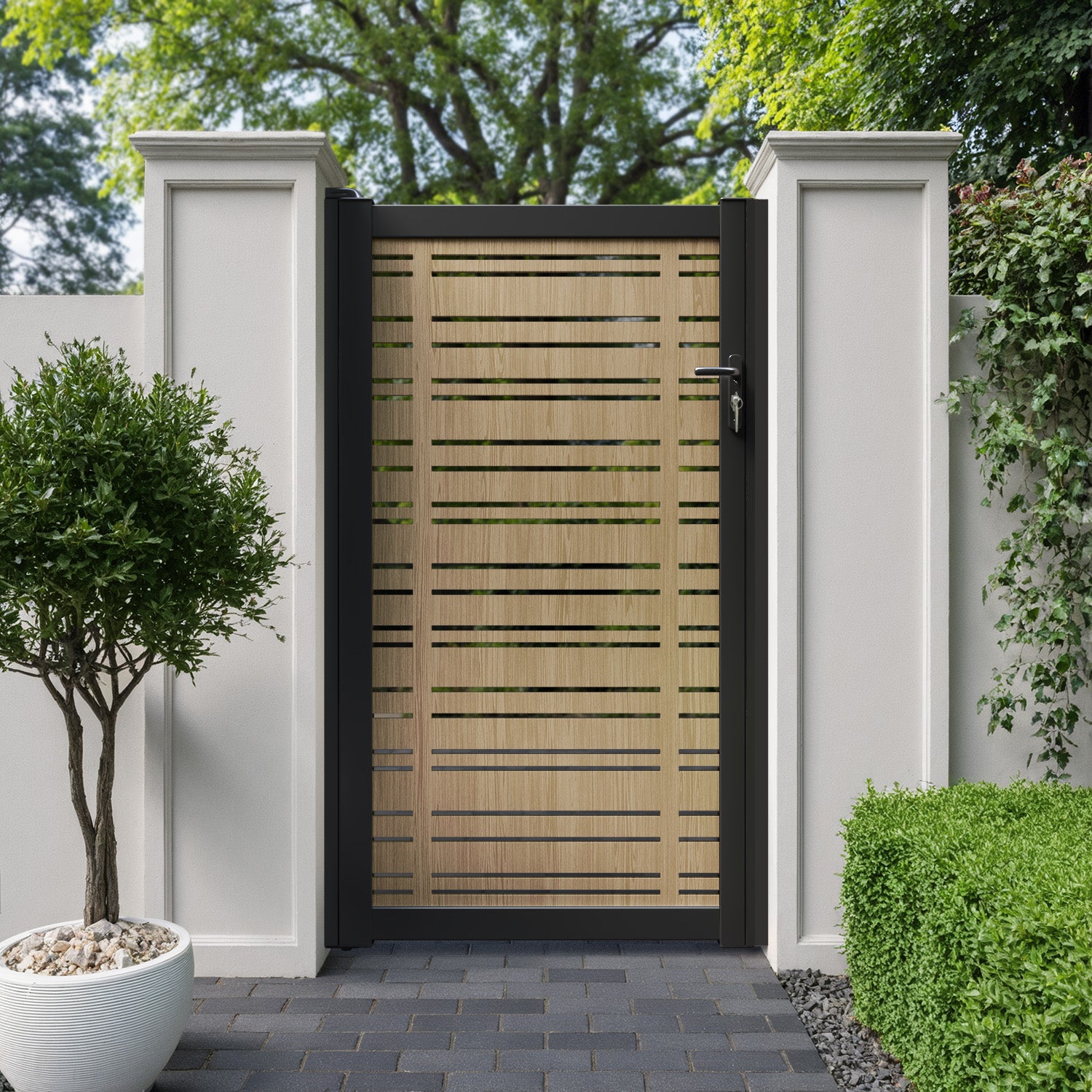 Linea Aluminium Full screen Pedestrian Gate
