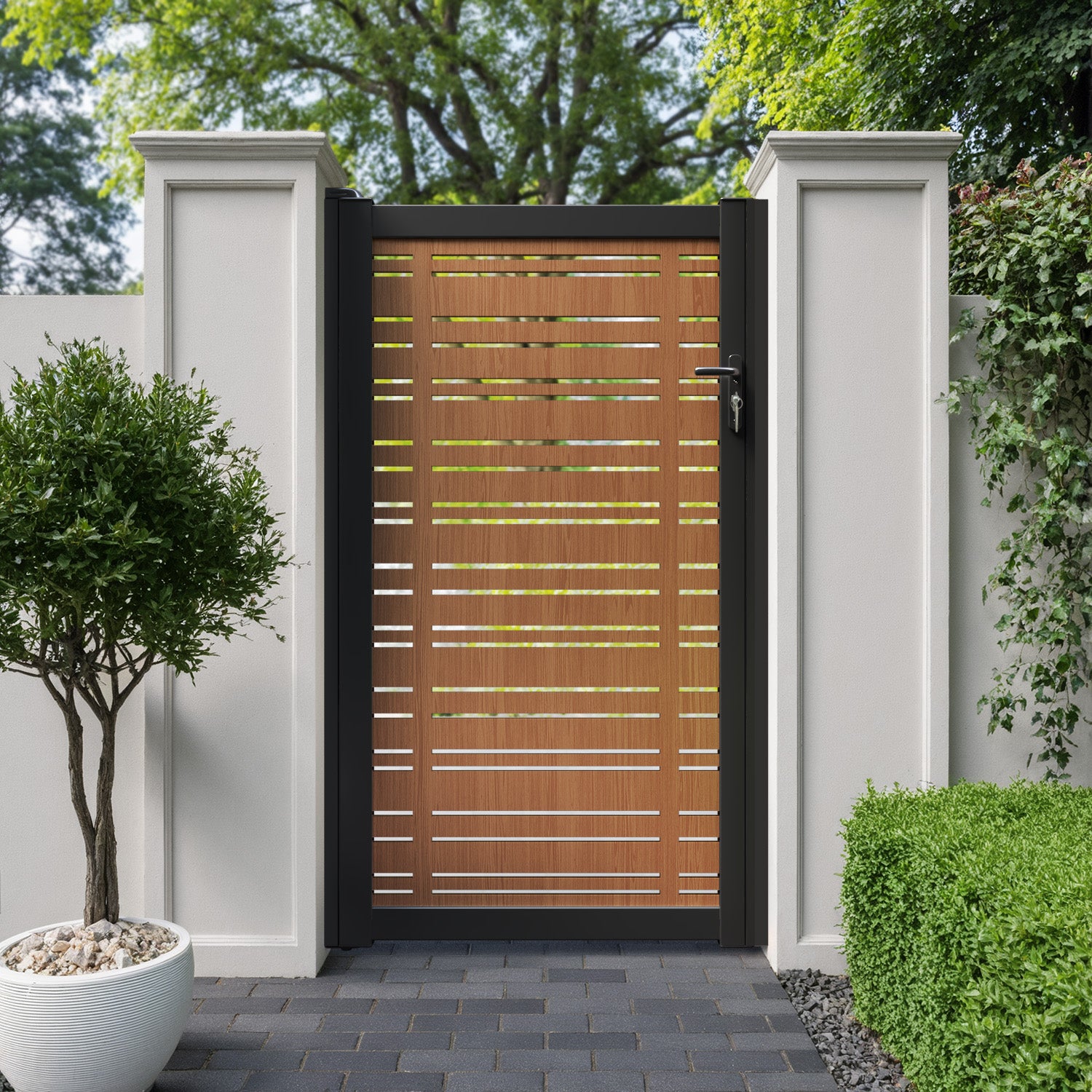 Linea Aluminium Full screen Pedestrian Gate