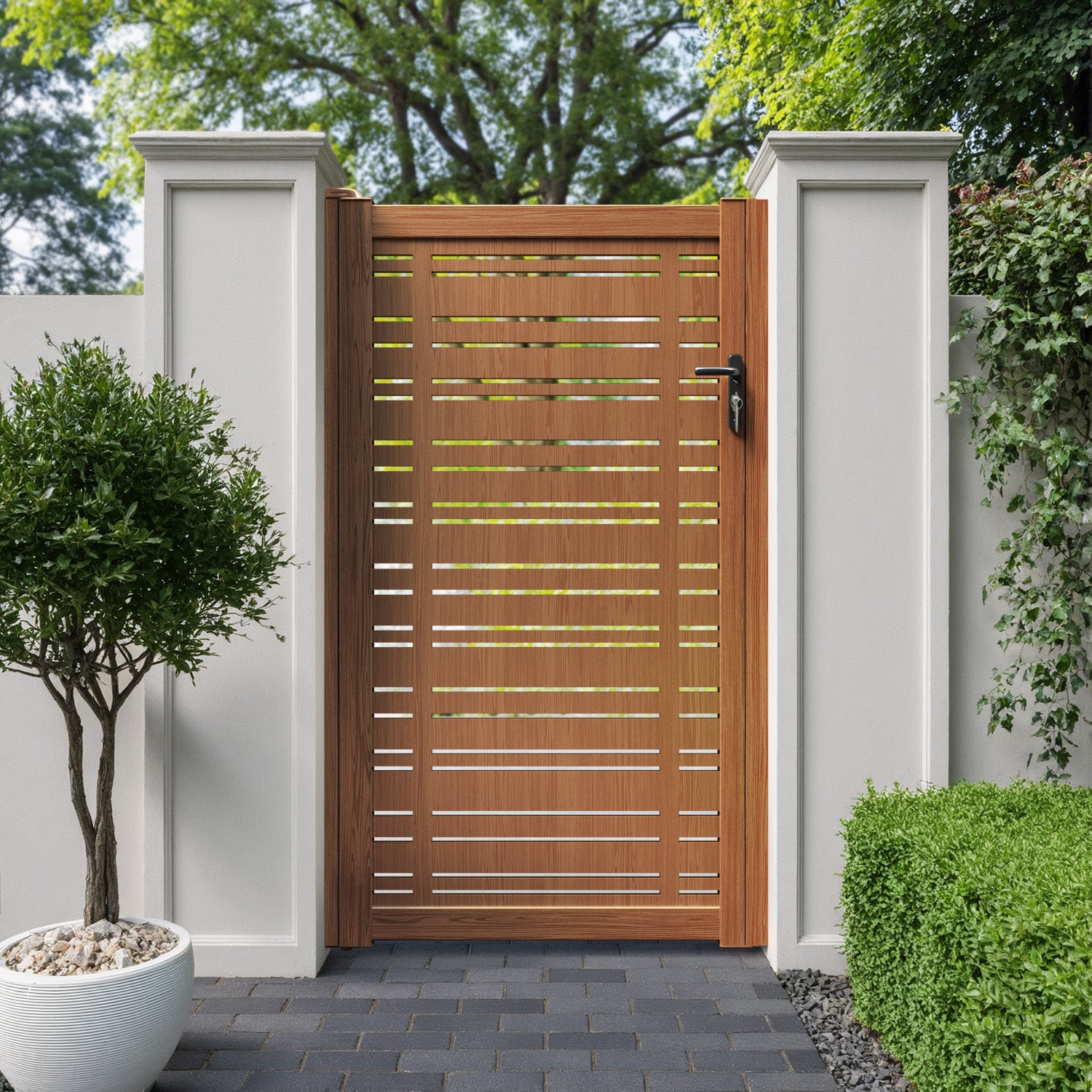 Linea Aluminium Full screen Pedestrian Gate