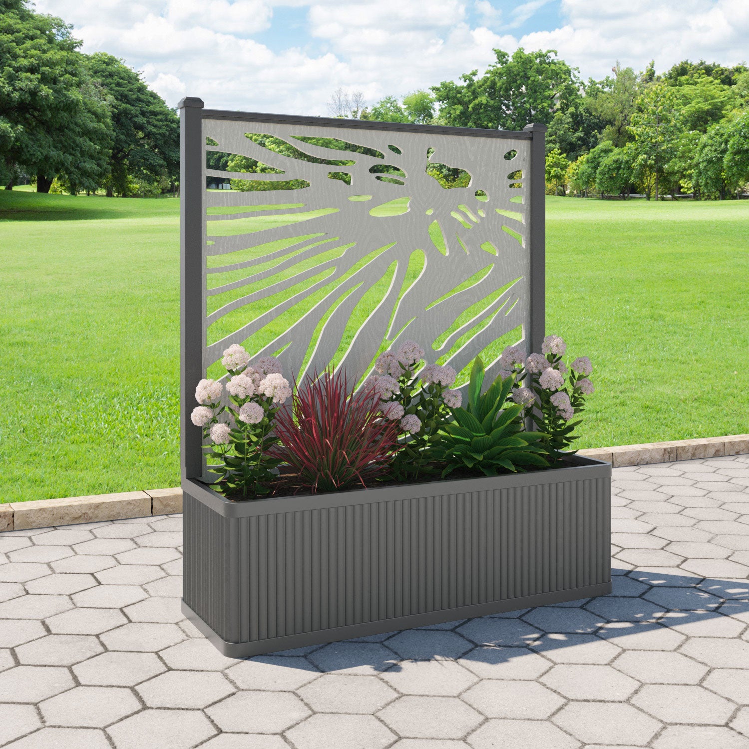 Plumley - Extra Large Low Planter - Poppy Screen