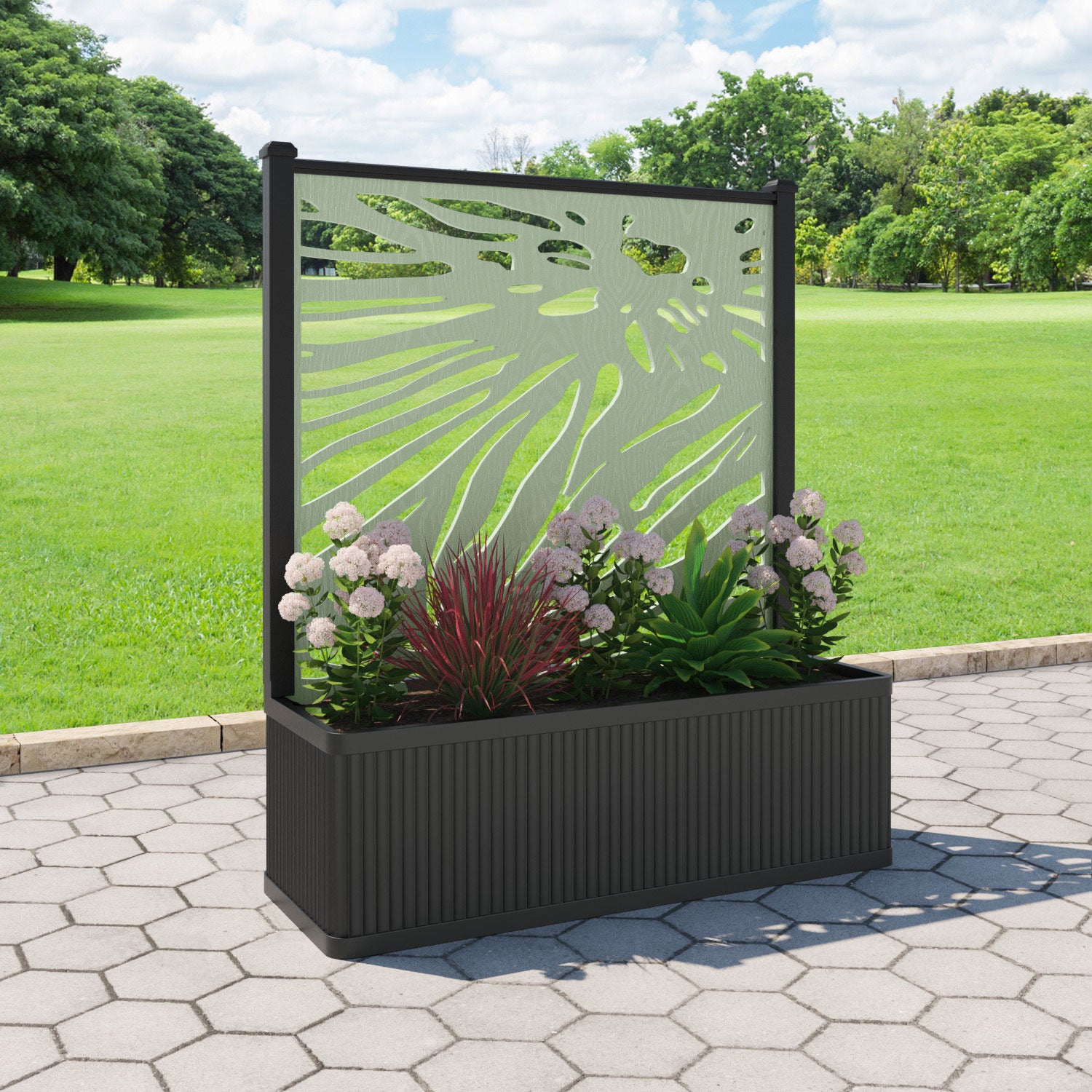 Plumley - Extra Large Low Planter - Poppy Screen