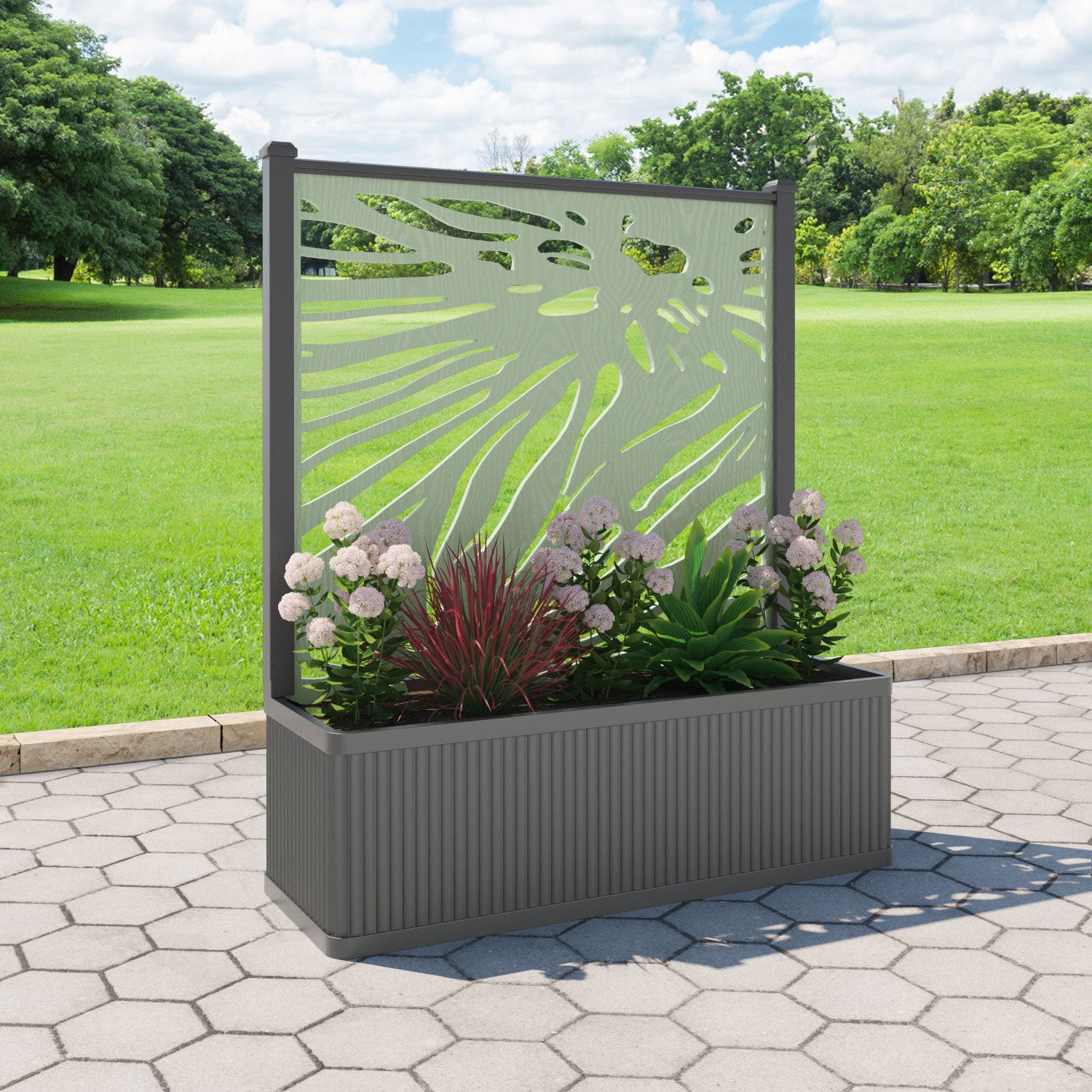 Plumley - Extra Large Low Planter - Poppy Screen