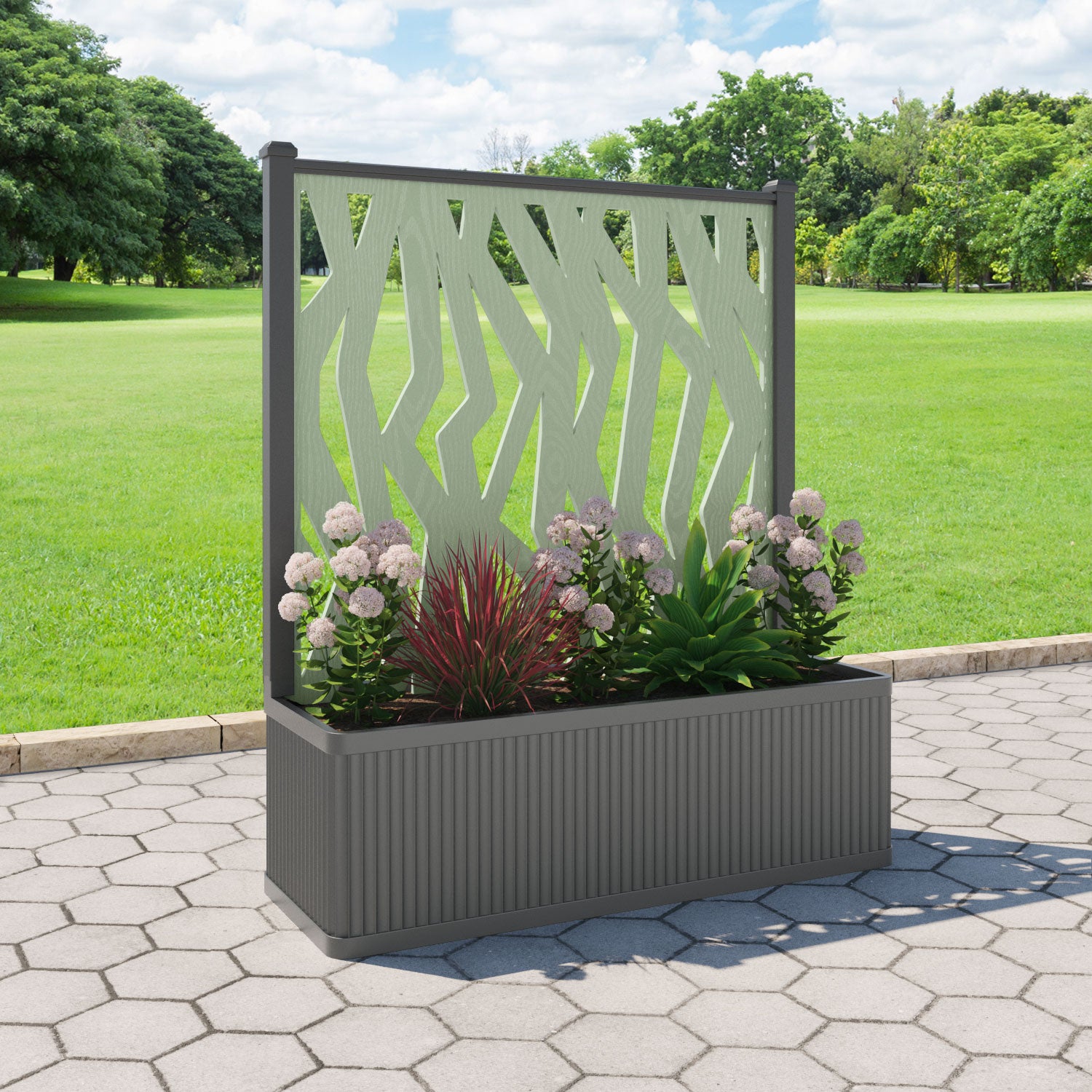 Plumley Extra Large Low Planter with Zenith Screen