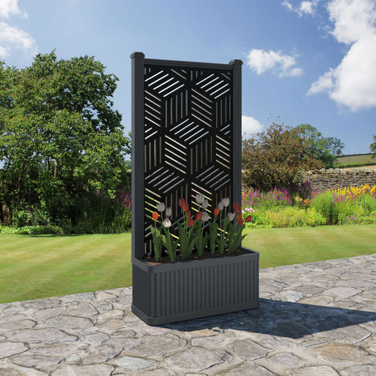 Plumley - Medium Planter - Cubed Screen