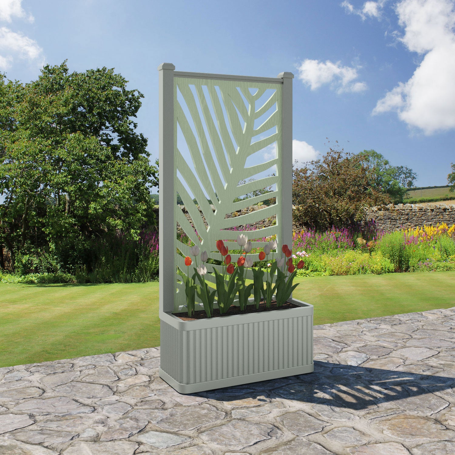 Plumley - Medium Planter - Palm Screen