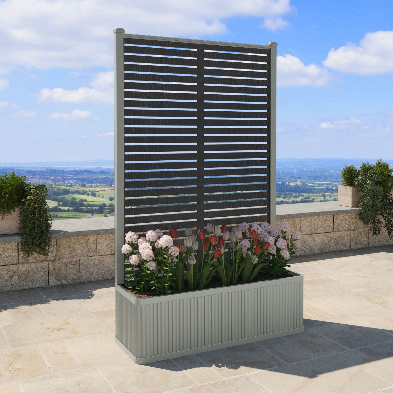 Plumley - Extra Large High Planter - Aspen Screen