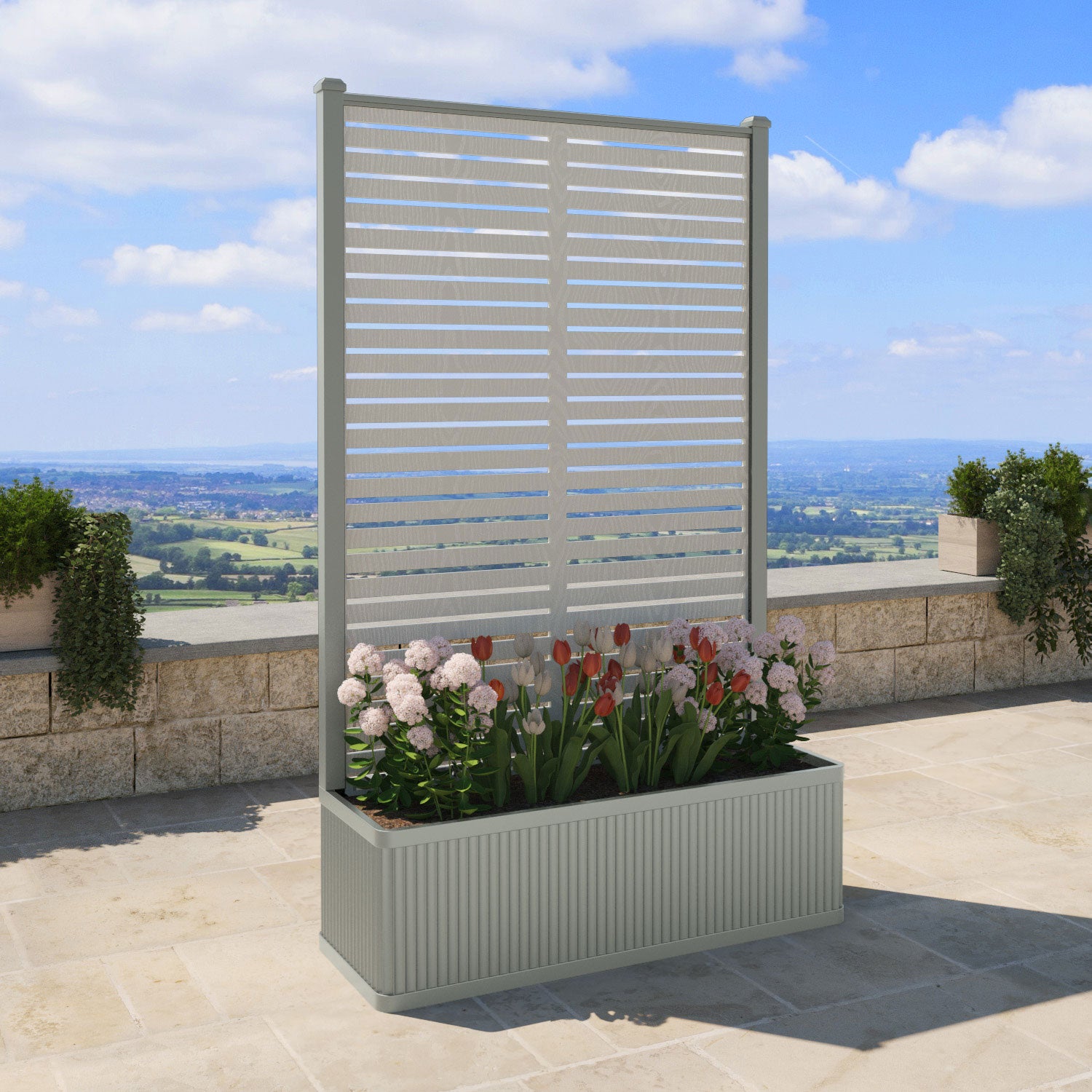 Plumley - Extra Large High Planter - Aspen Screen