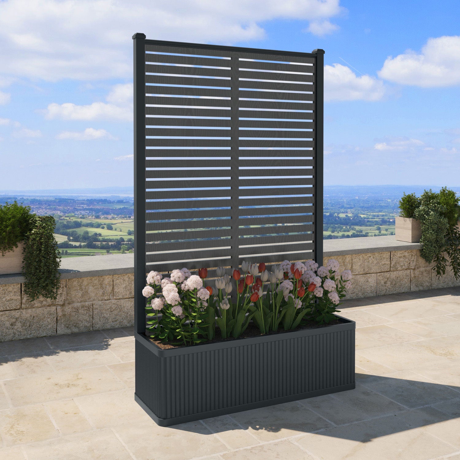 Plumley - Extra Large High Planter - Aspen Screen