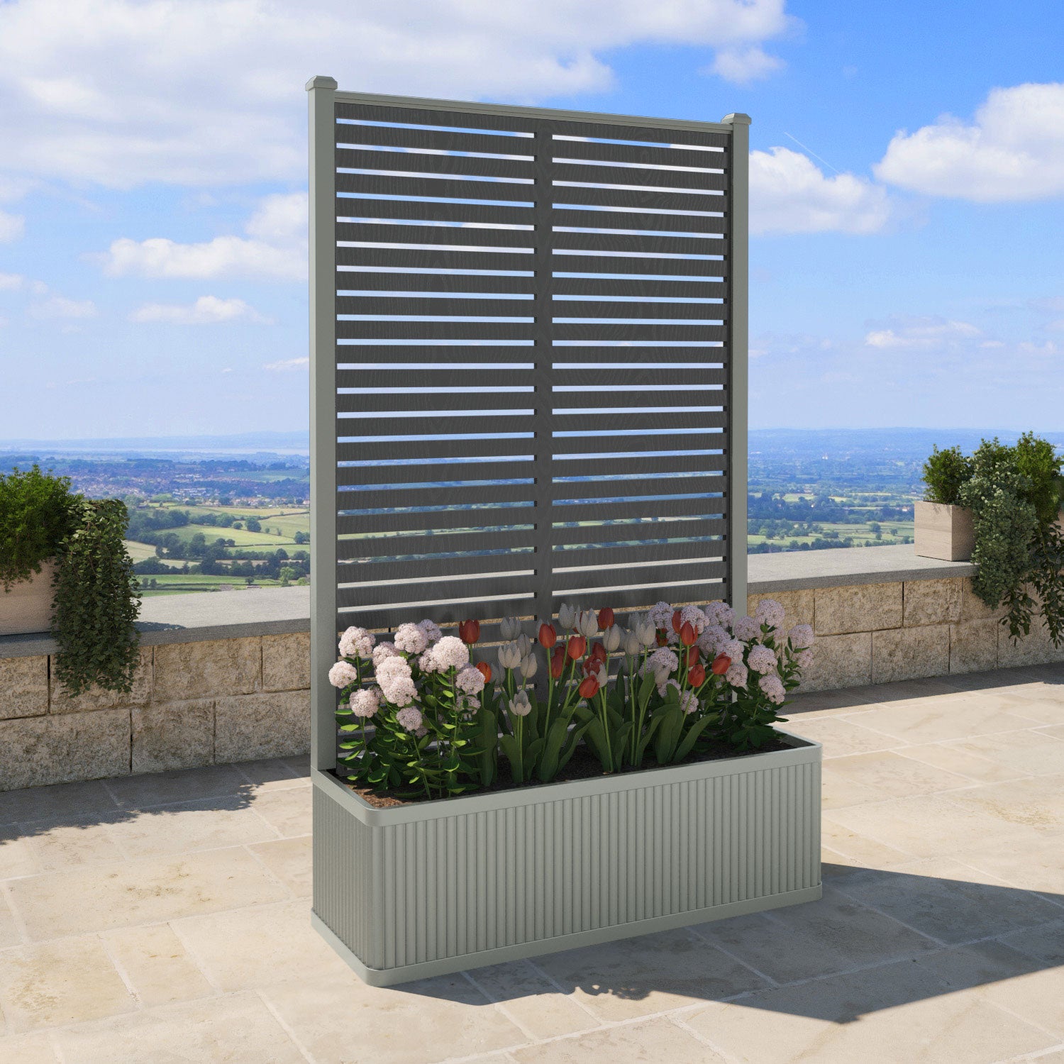 Plumley - Extra Large High Planter - Aspen Screen