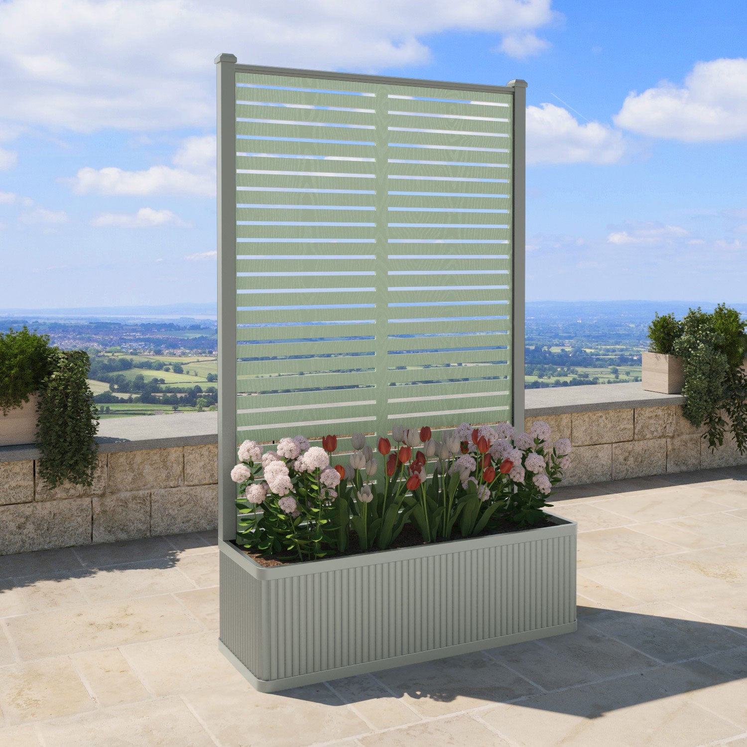 Plumley - Extra Large High Planter - Aspen Screen