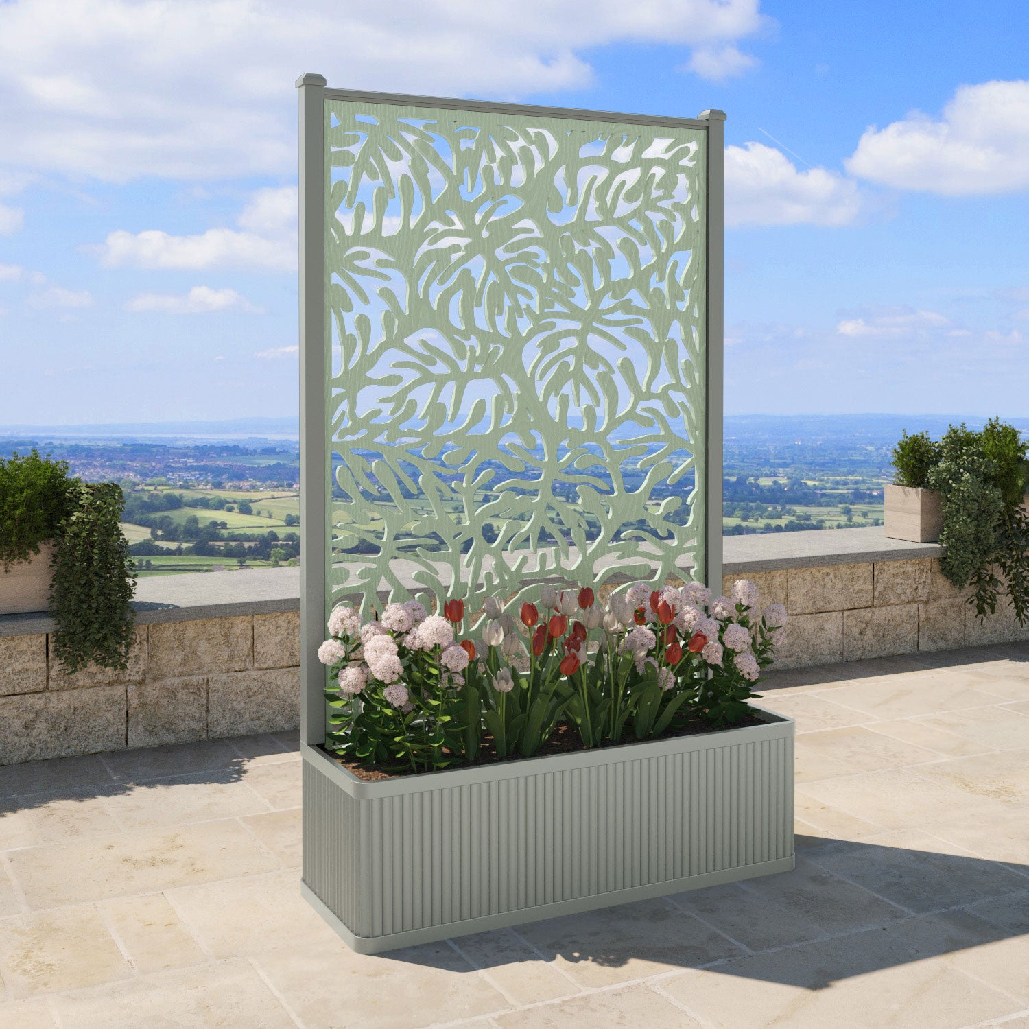 Plumley - Extra Large High Planter - Botanic Screen