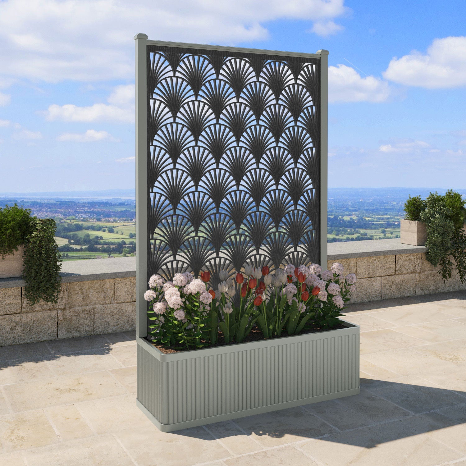 Plumley - Extra Large High Planter - Laurel Screen