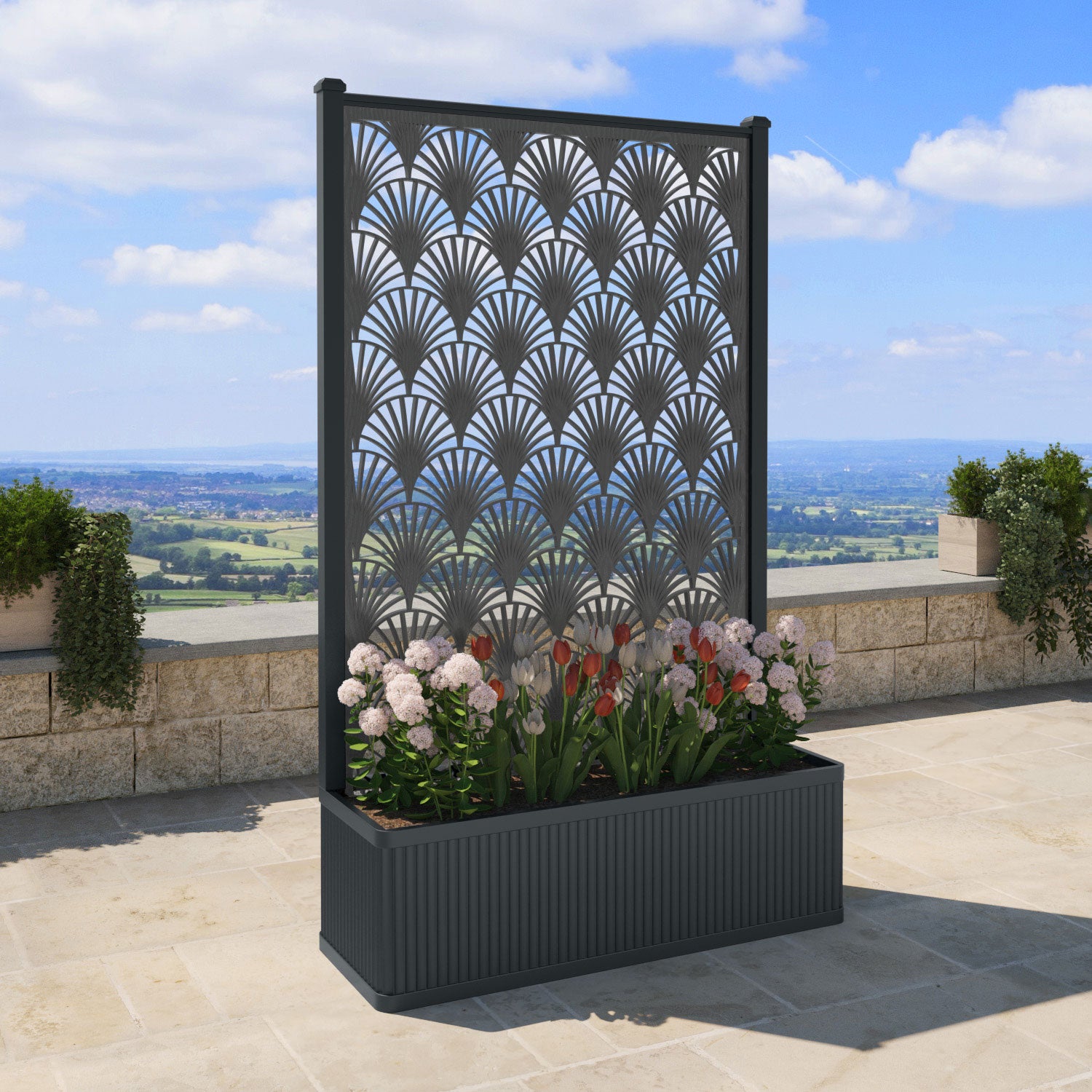 Plumley - Extra Large High Planter - Laurel Screen