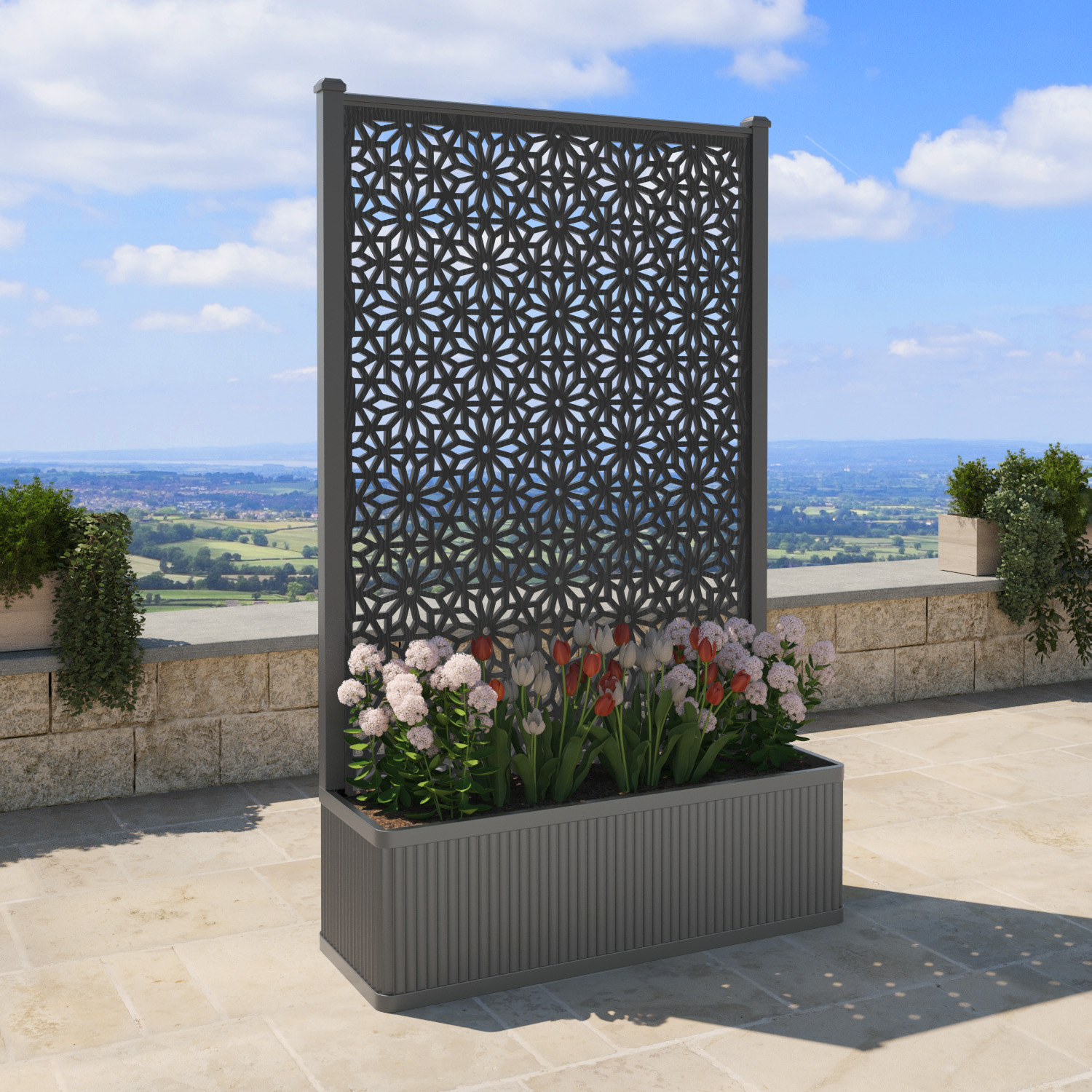Plumley Extra Large High Planter with Narwa Screen