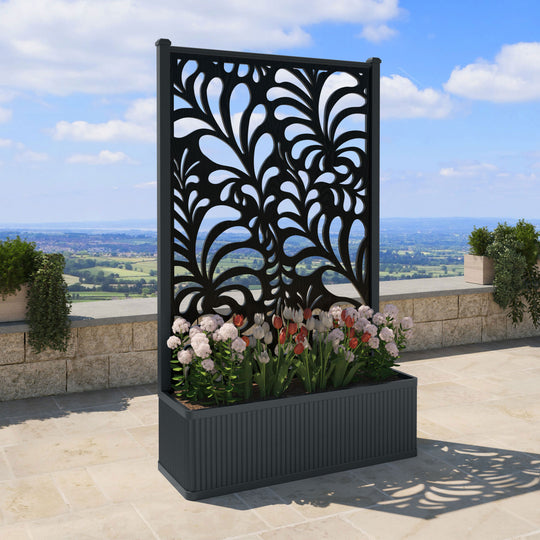 Plumley - Extra Large High Planter - Petal Screen