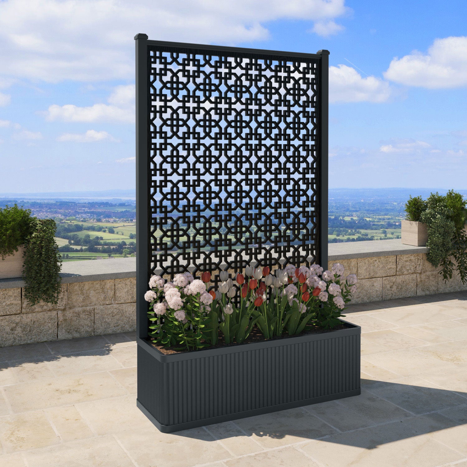Plumley - Extra Large High Planter - Zaria Screen