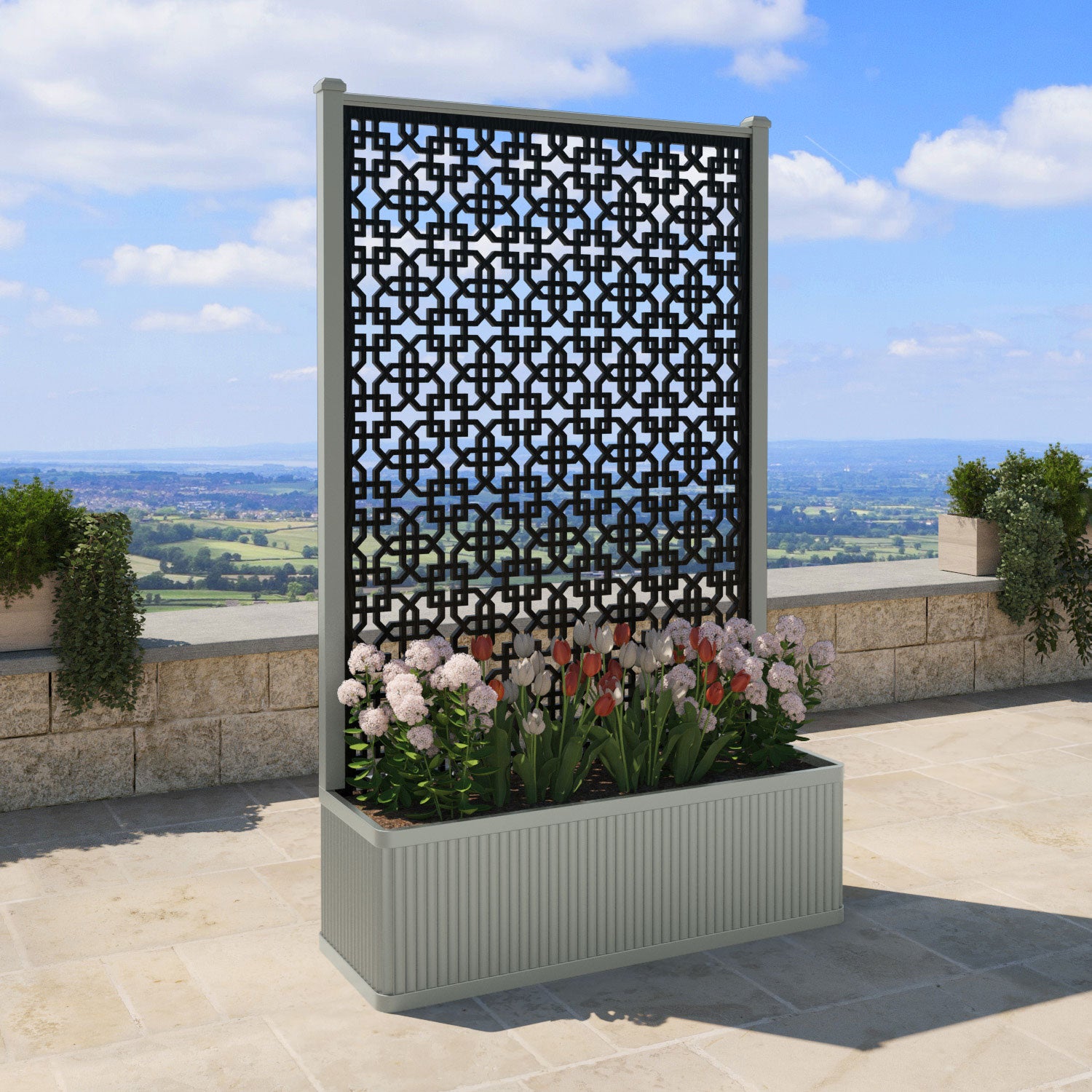Plumley - Extra Large High Planter - Zaria Screen