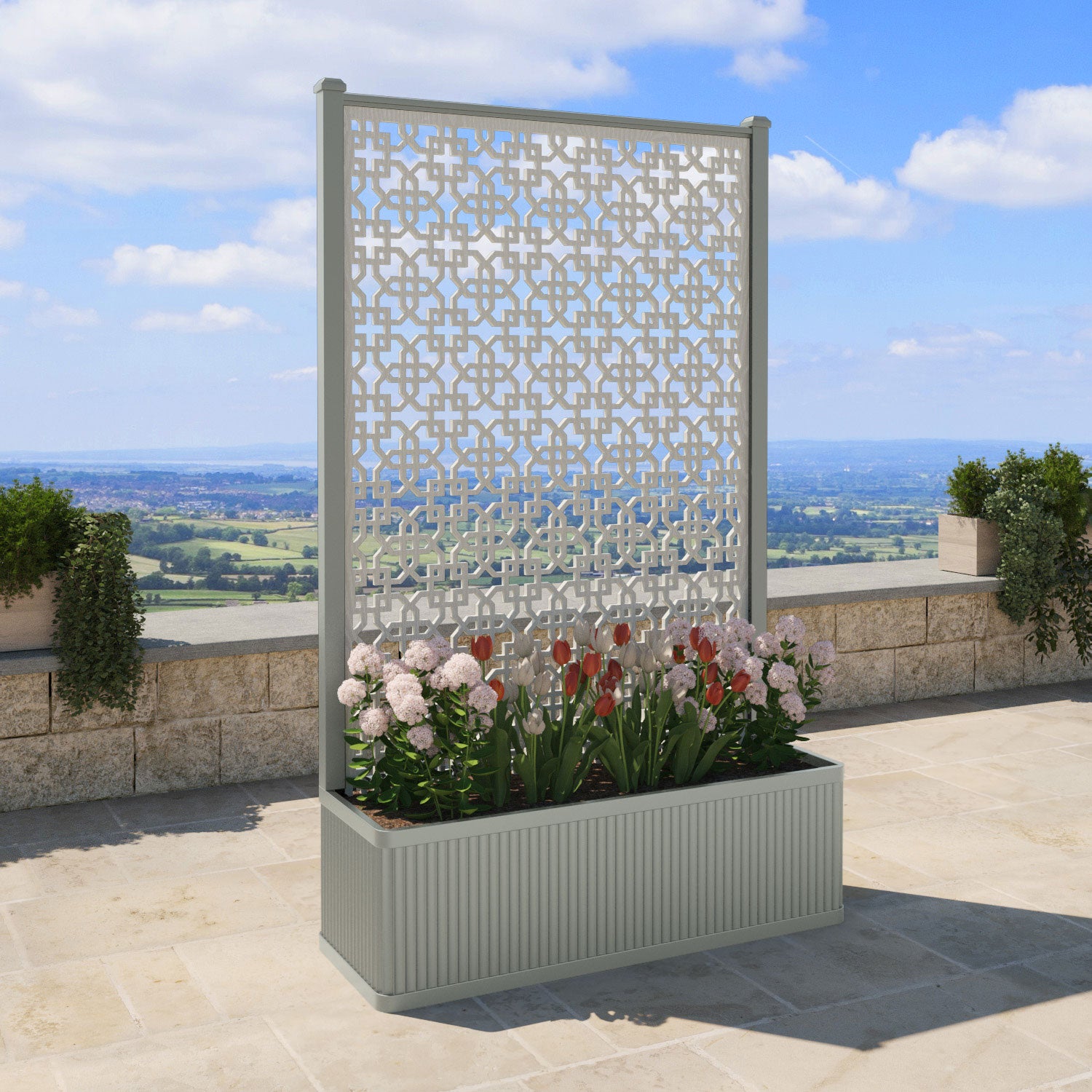 Plumley - Extra Large High Planter - Zaria Screen