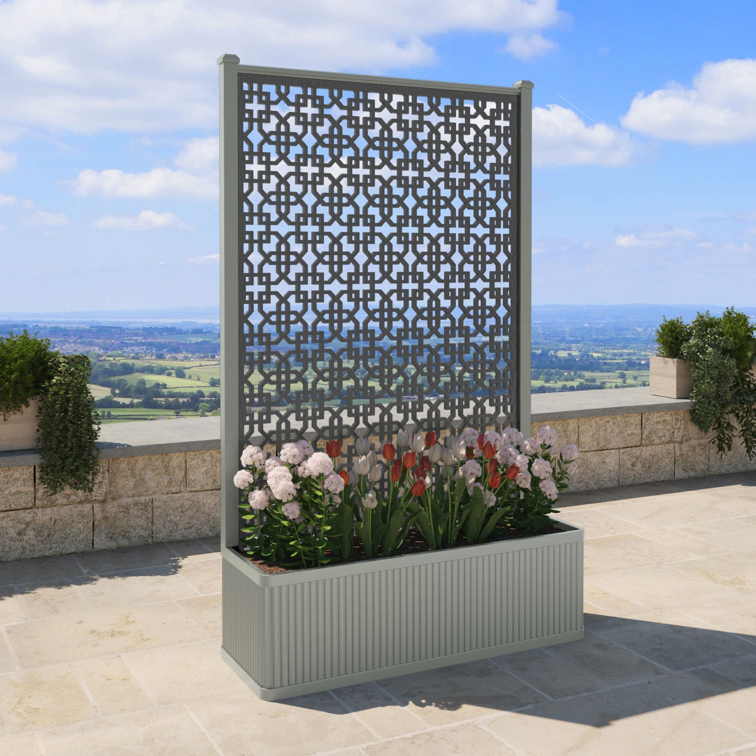 Plumley - Extra Large High Planter - Zaria Screen