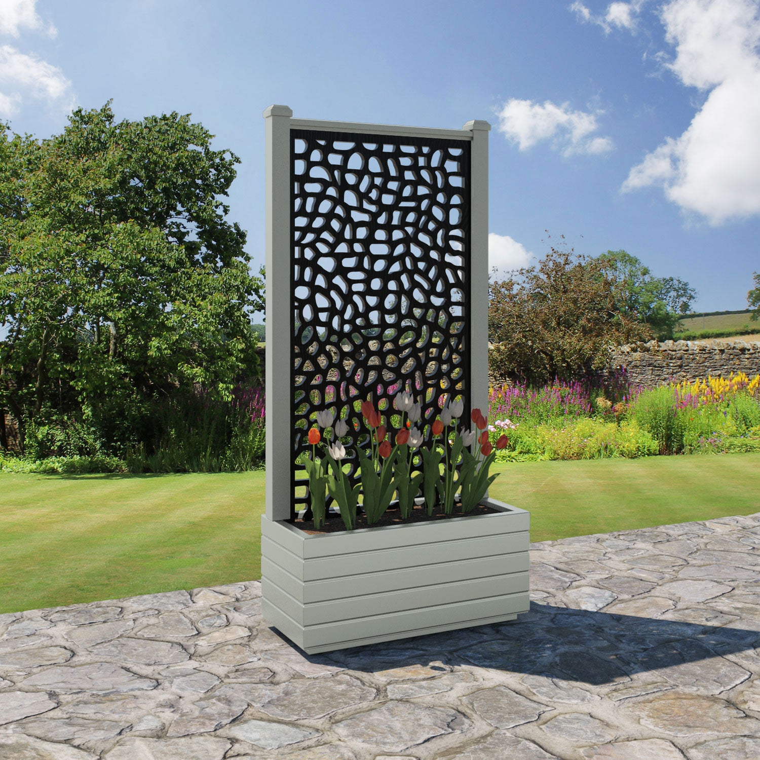 Vertu - Medium Planter - Pebble Screen