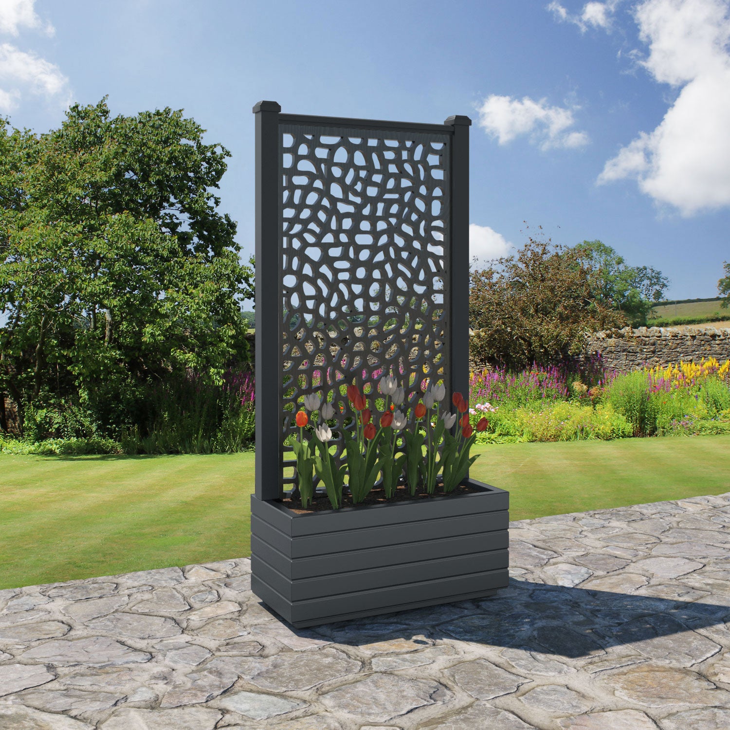 Vertu - Medium Planter - Pebble Screen