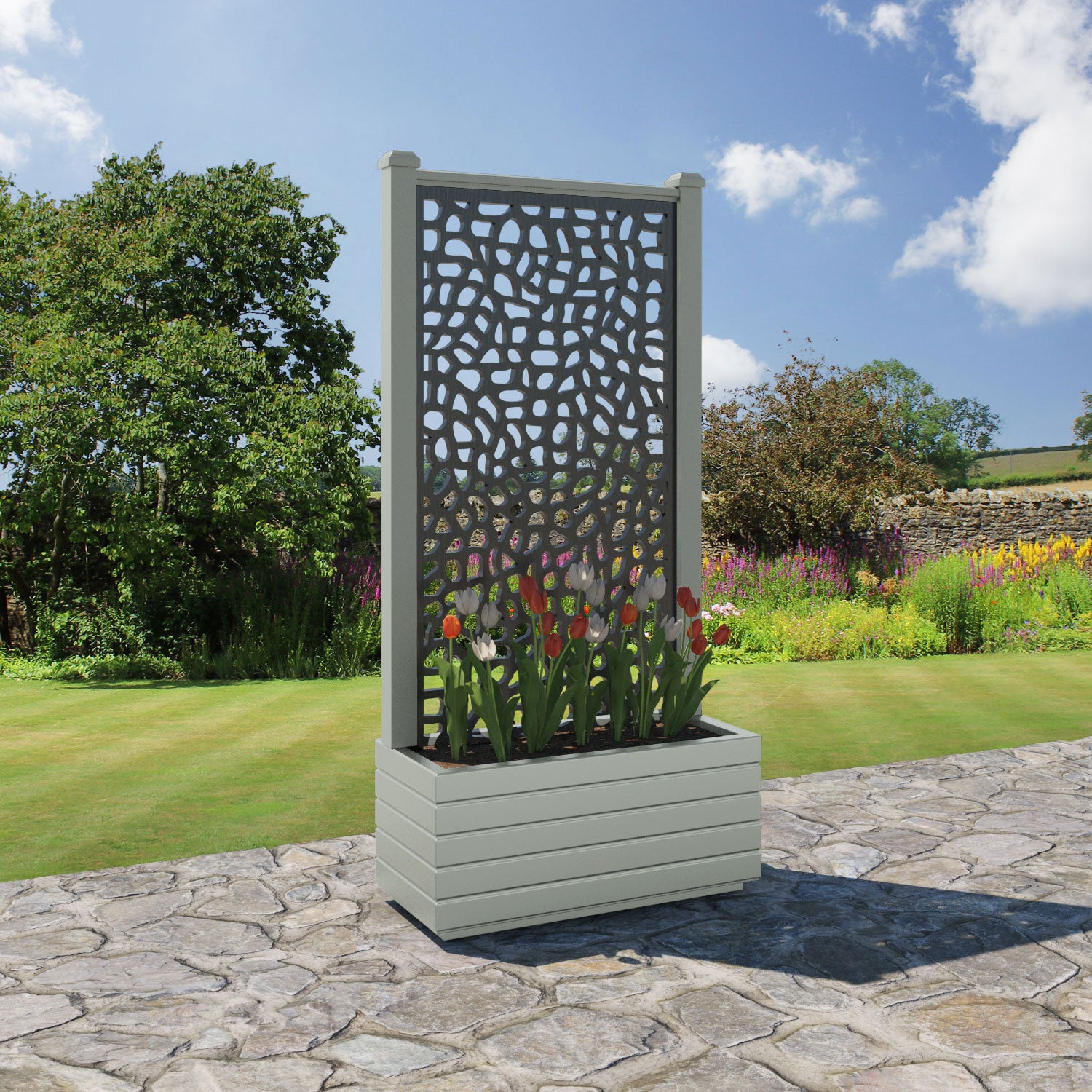 Vertu - Medium Planter - Pebble Screen