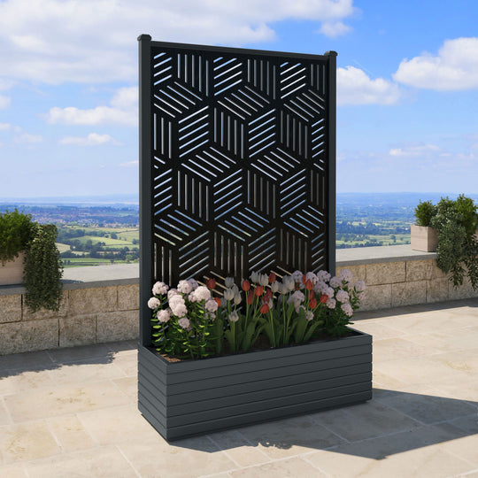 Vertu - Extra Large High Planter - Cubed Screen
