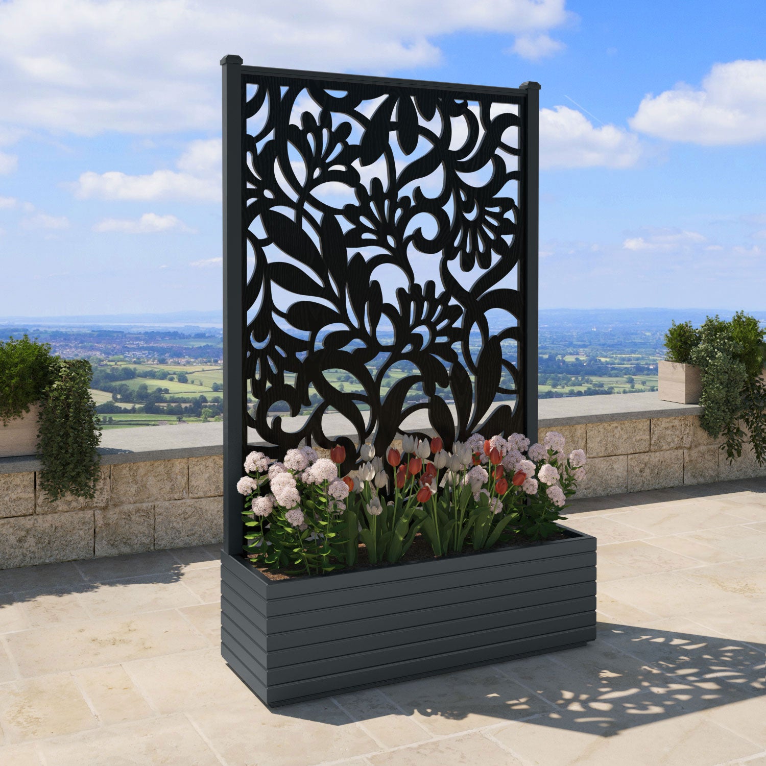Vertu - Extra Large High Planter - Heritage Screen
