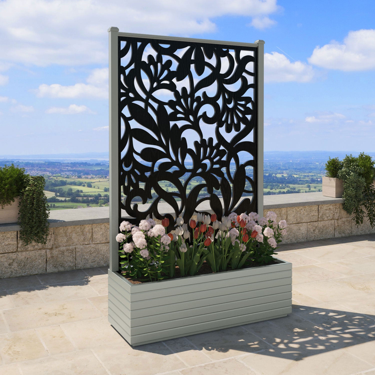 Vertu - Extra Large High Planter - Heritage Screen