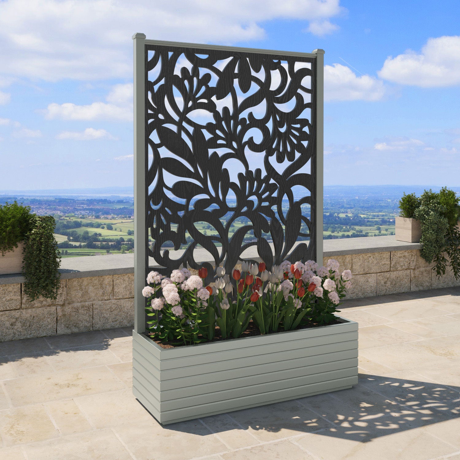 Vertu - Extra Large High Planter - Heritage Screen