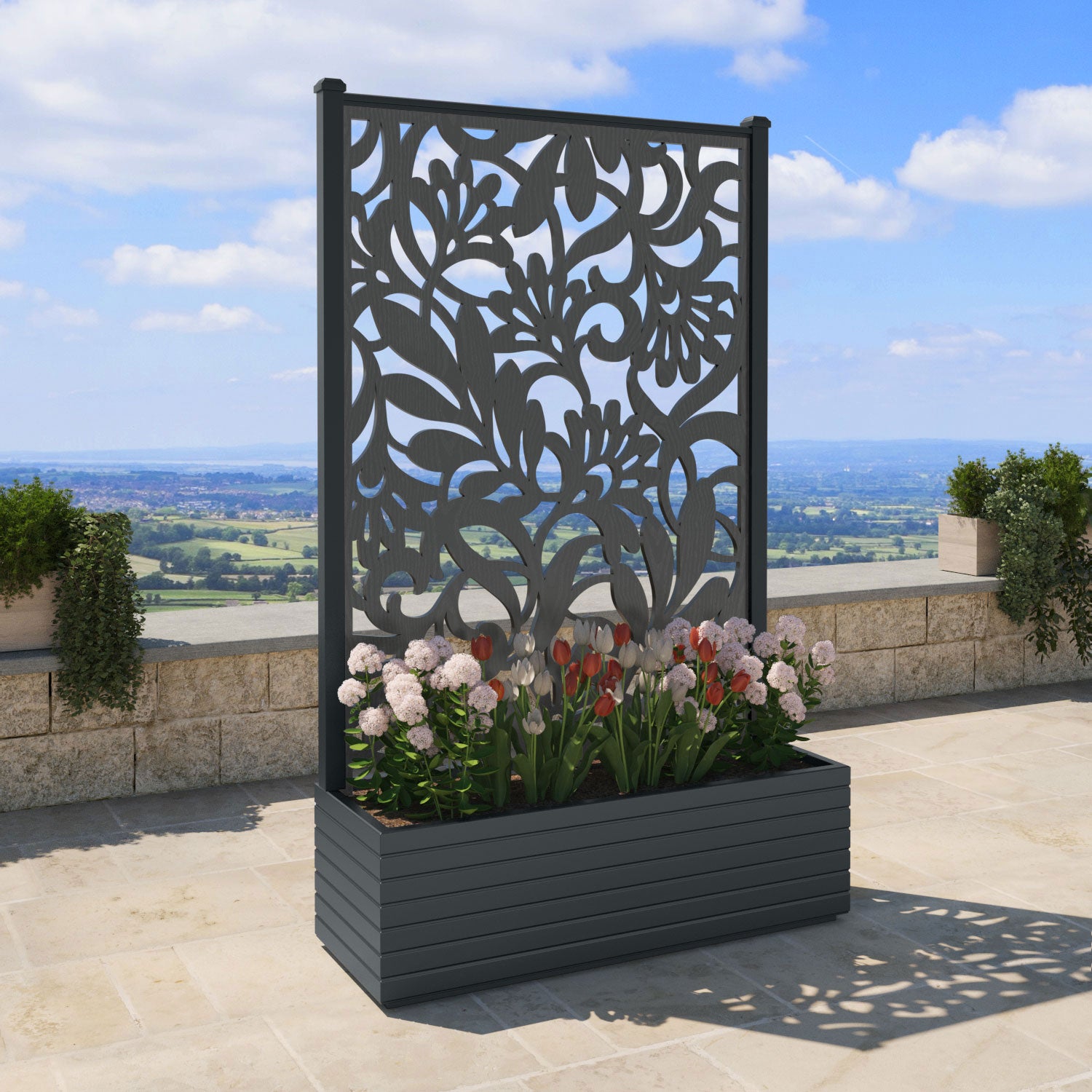 Vertu - Extra Large High Planter - Heritage Screen