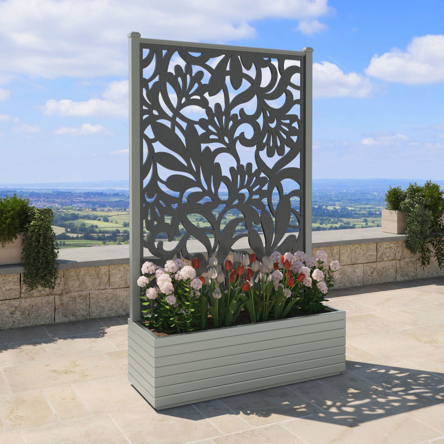 Vertu - Extra Large High Planter - Heritage Screen