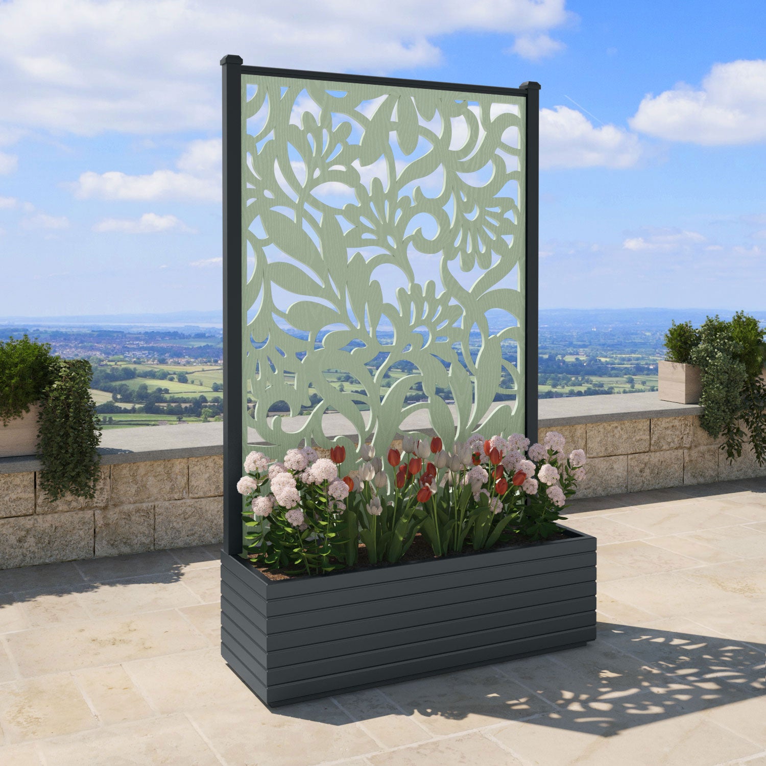 Vertu - Extra Large High Planter - Heritage Screen