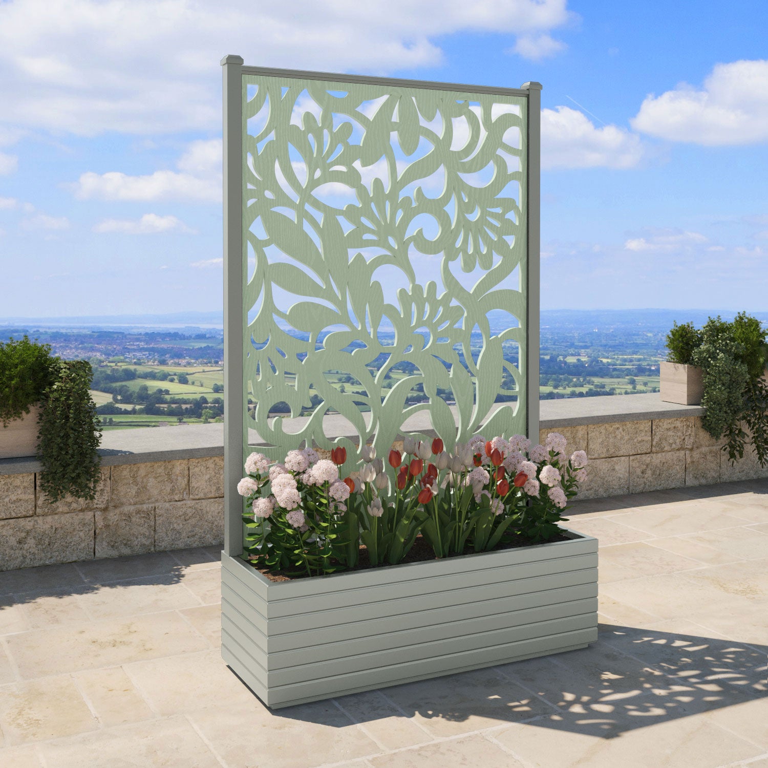 Vertu - Extra Large High Planter - Heritage Screen
