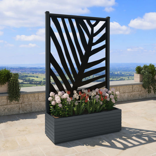 Vertu - Extra Large High Planter - Palm Screen