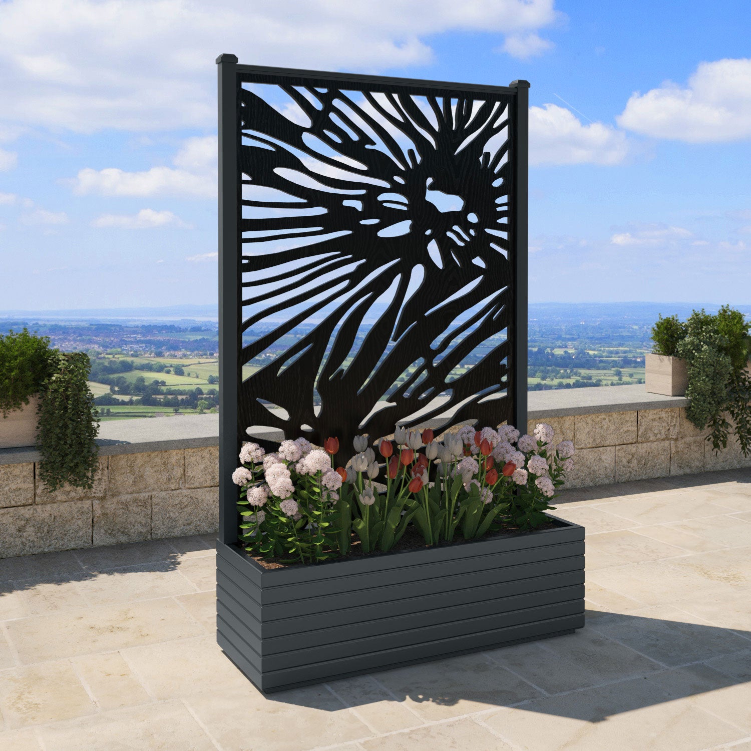 Vertu - Extra Large High Planter - Poppy Screen