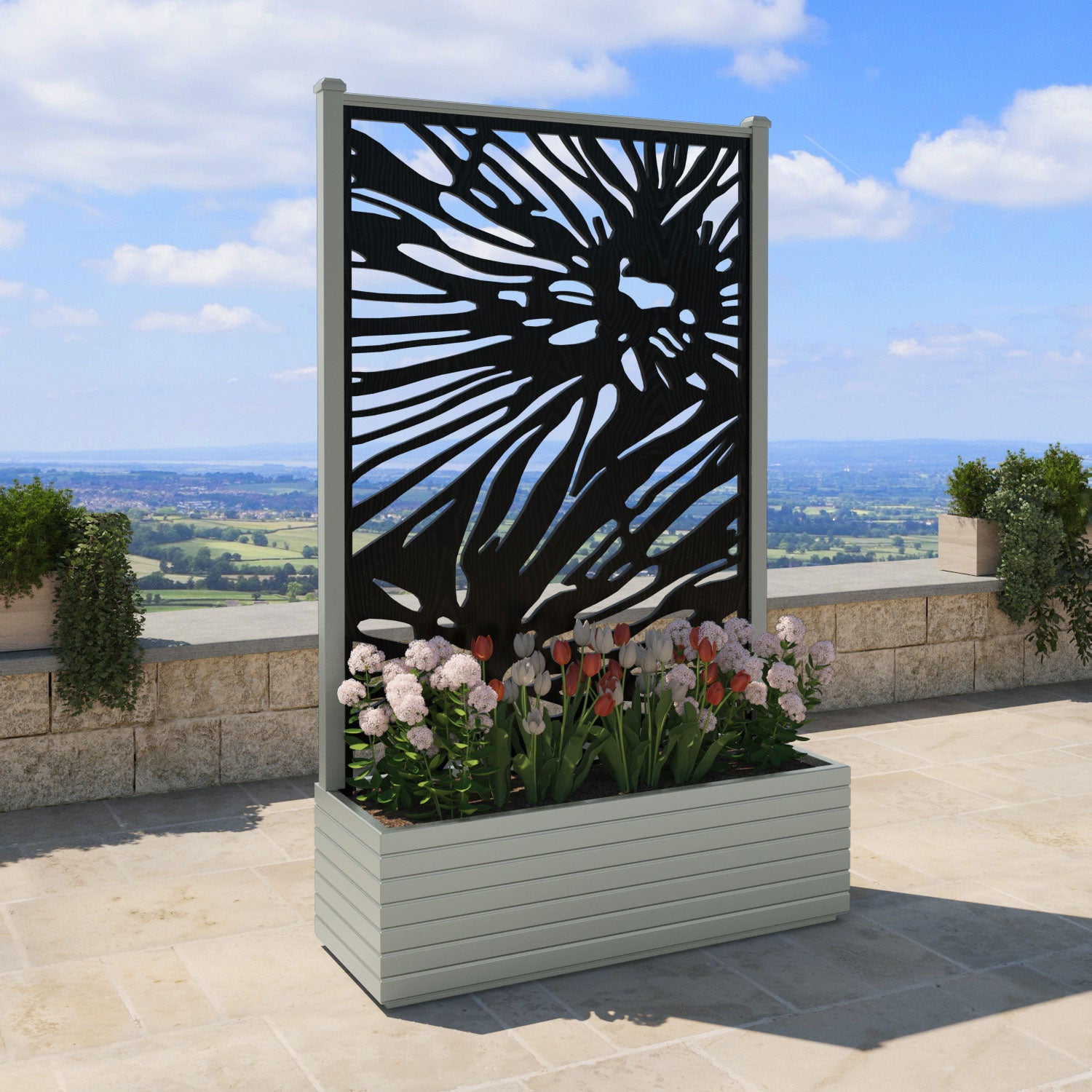 Vertu - Extra Large High Planter - Poppy Screen