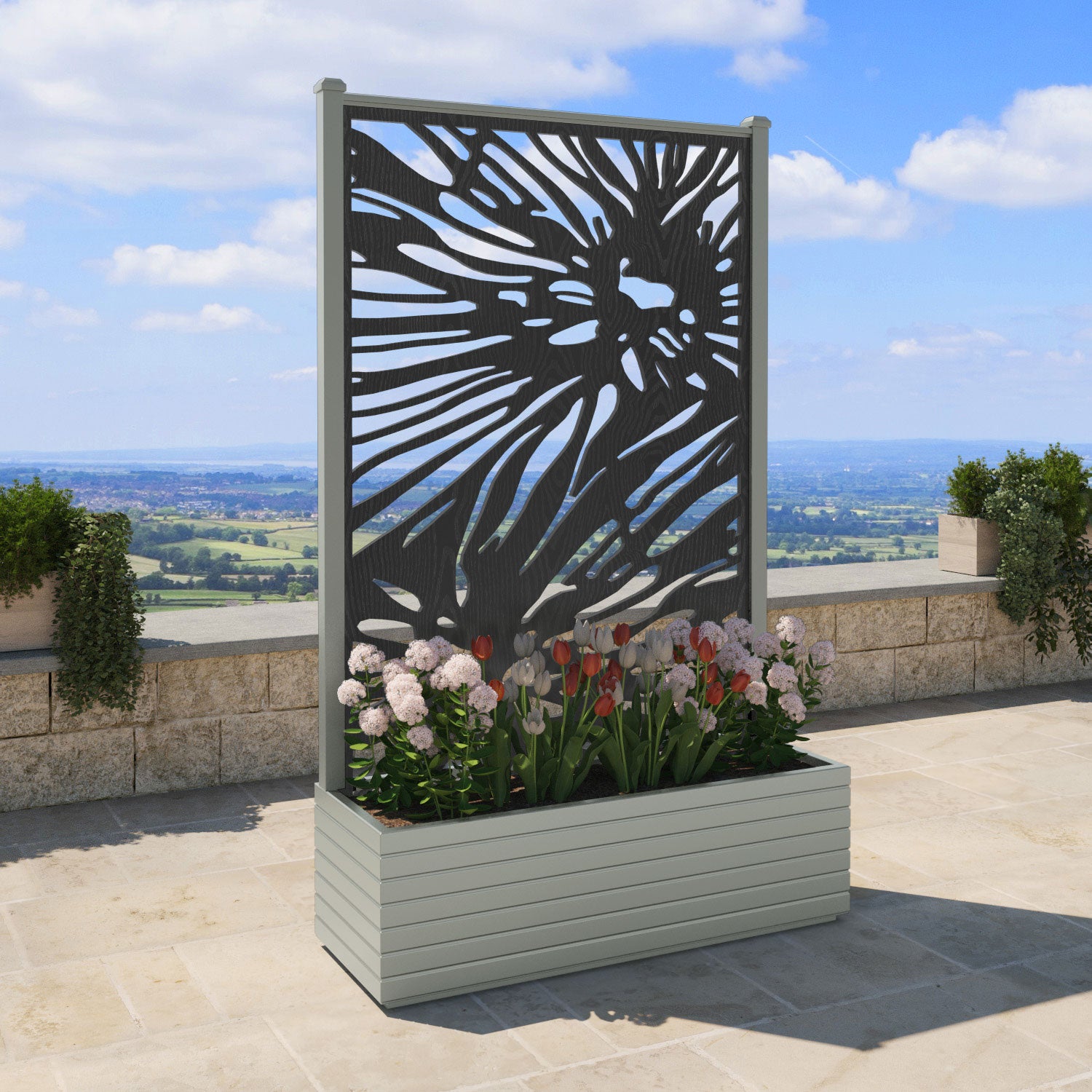 Vertu - Extra Large High Planter - Poppy Screen