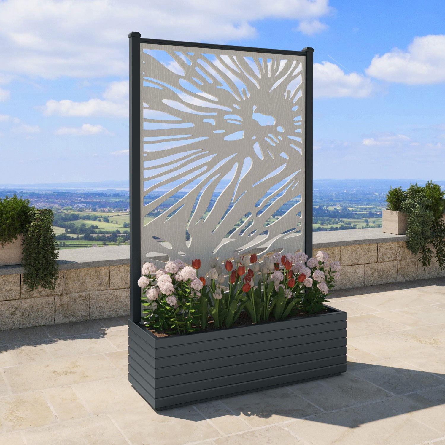 Vertu - Extra Large High Planter - Poppy Screen