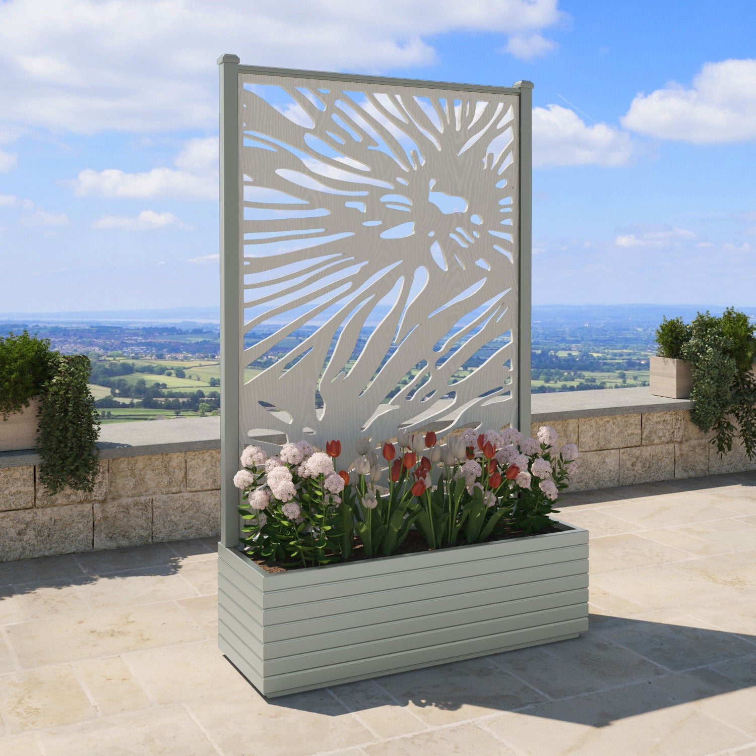 Vertu - Extra Large High Planter - Poppy Screen