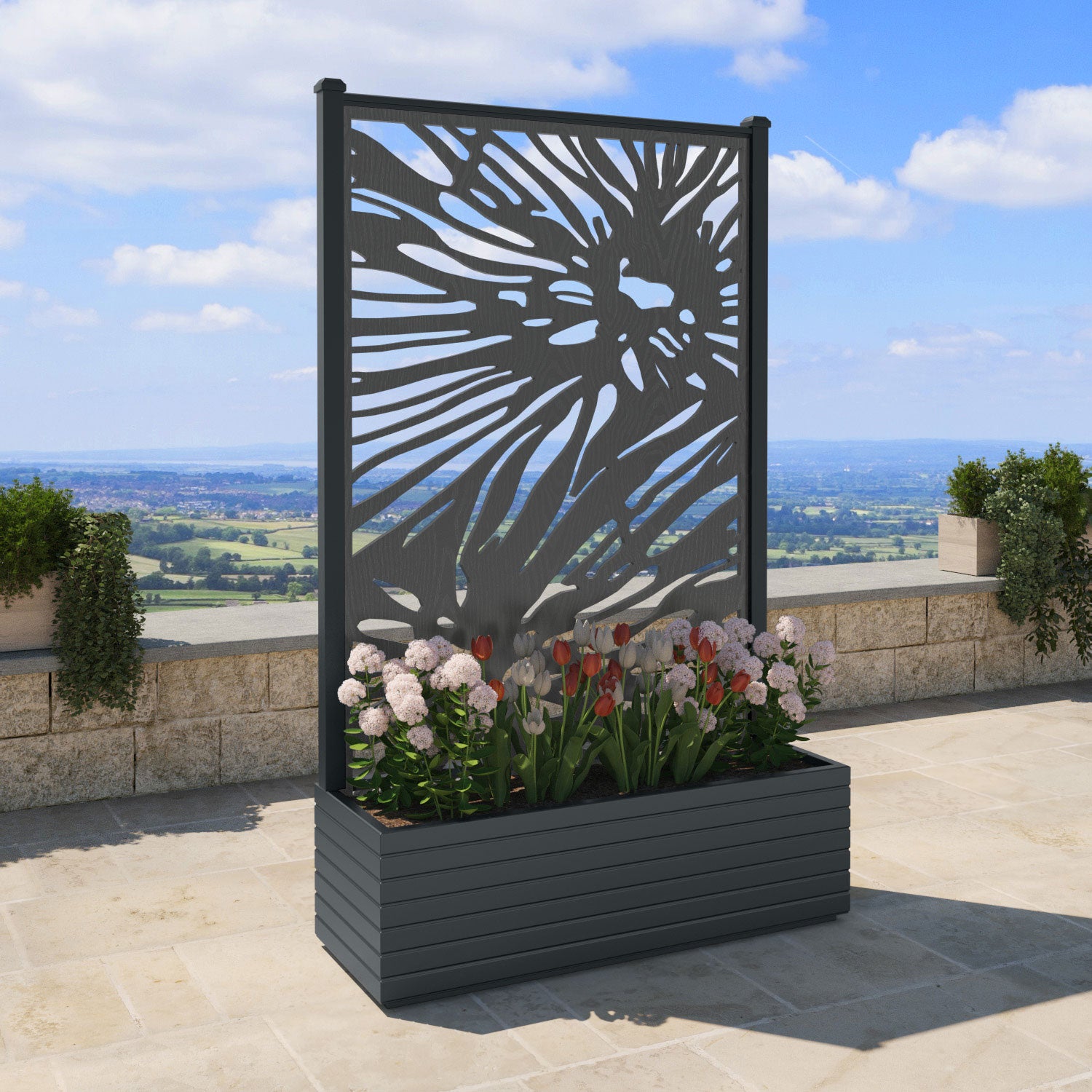 Vertu - Extra Large High Planter - Poppy Screen