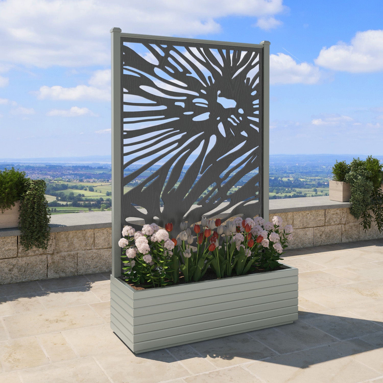 Vertu - Extra Large High Planter - Poppy Screen