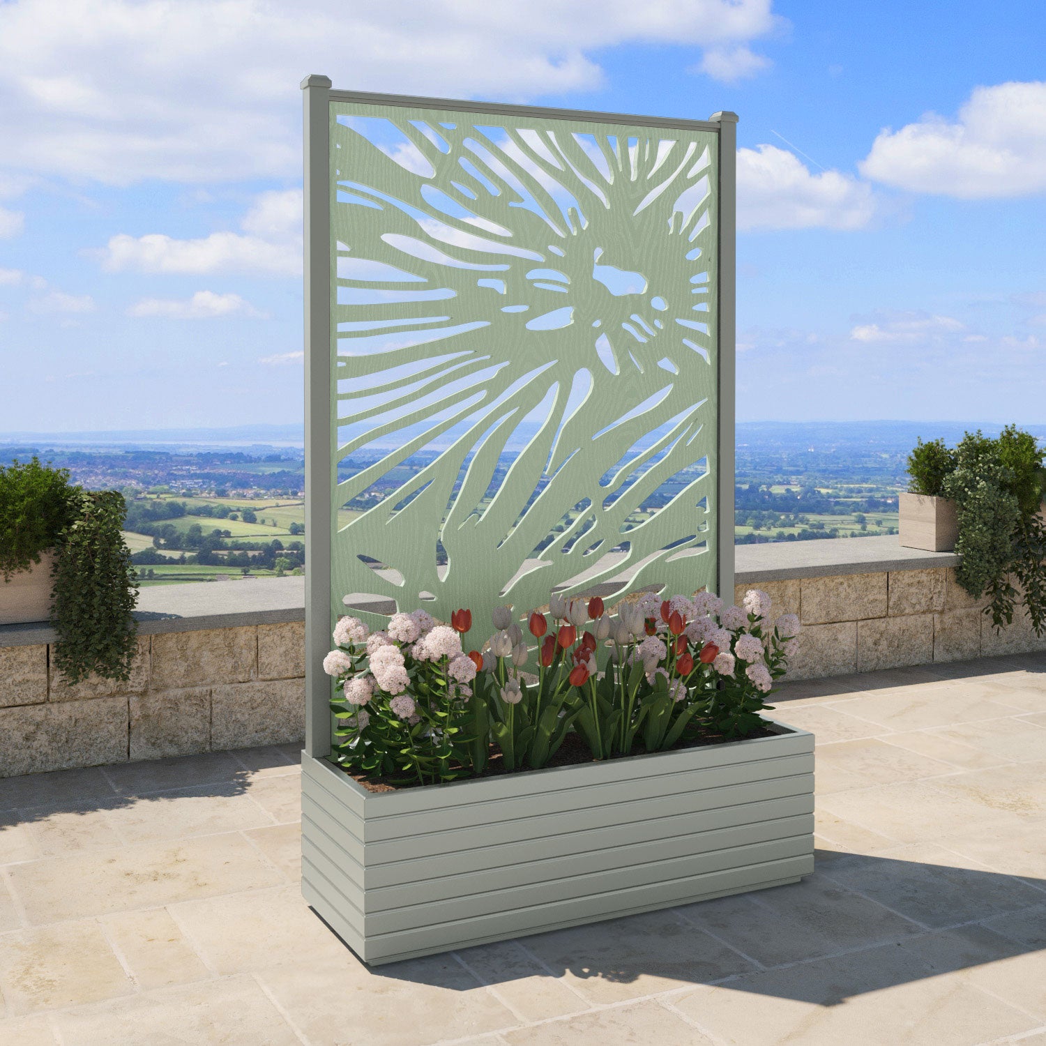 Vertu - Extra Large High Planter - Poppy Screen