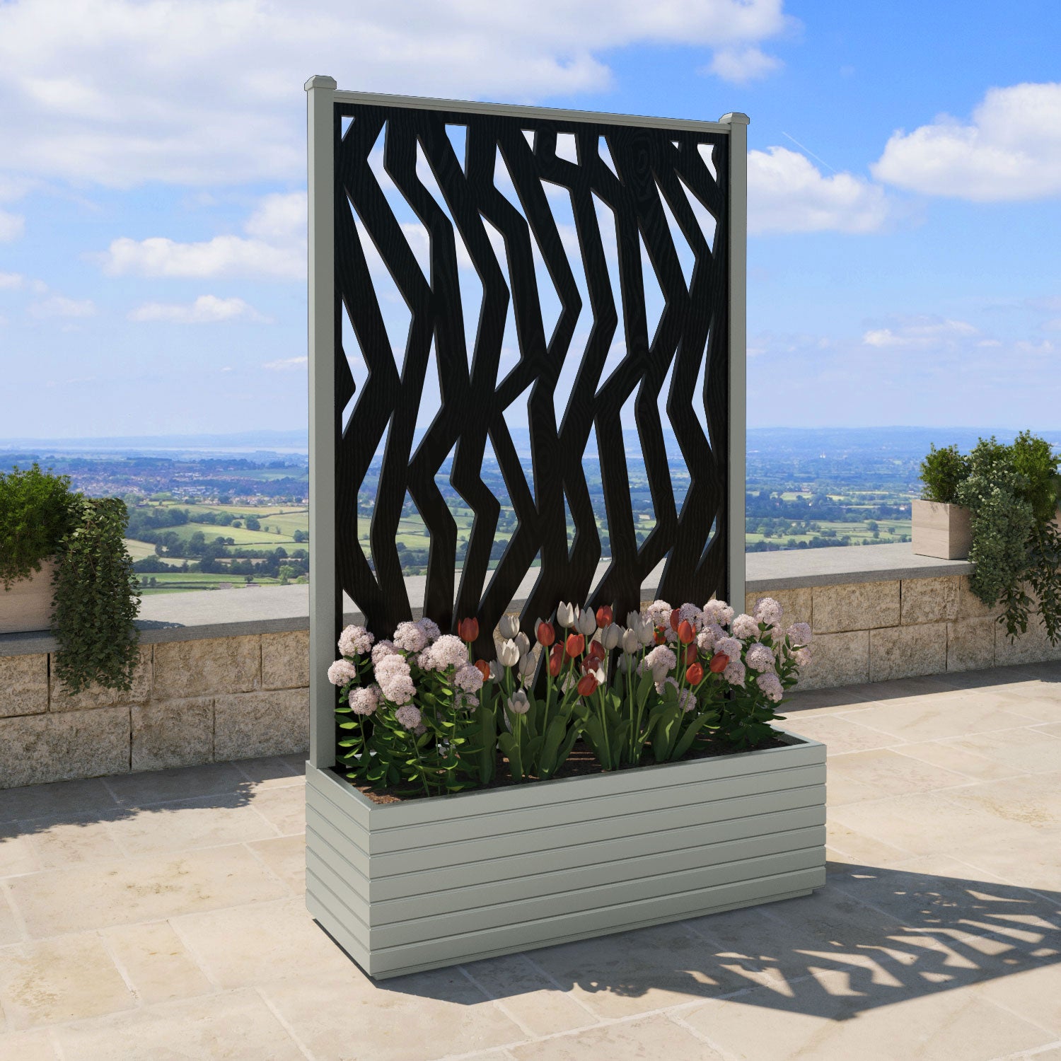 Vertu Extra Large High Planter with Zenith Screen
