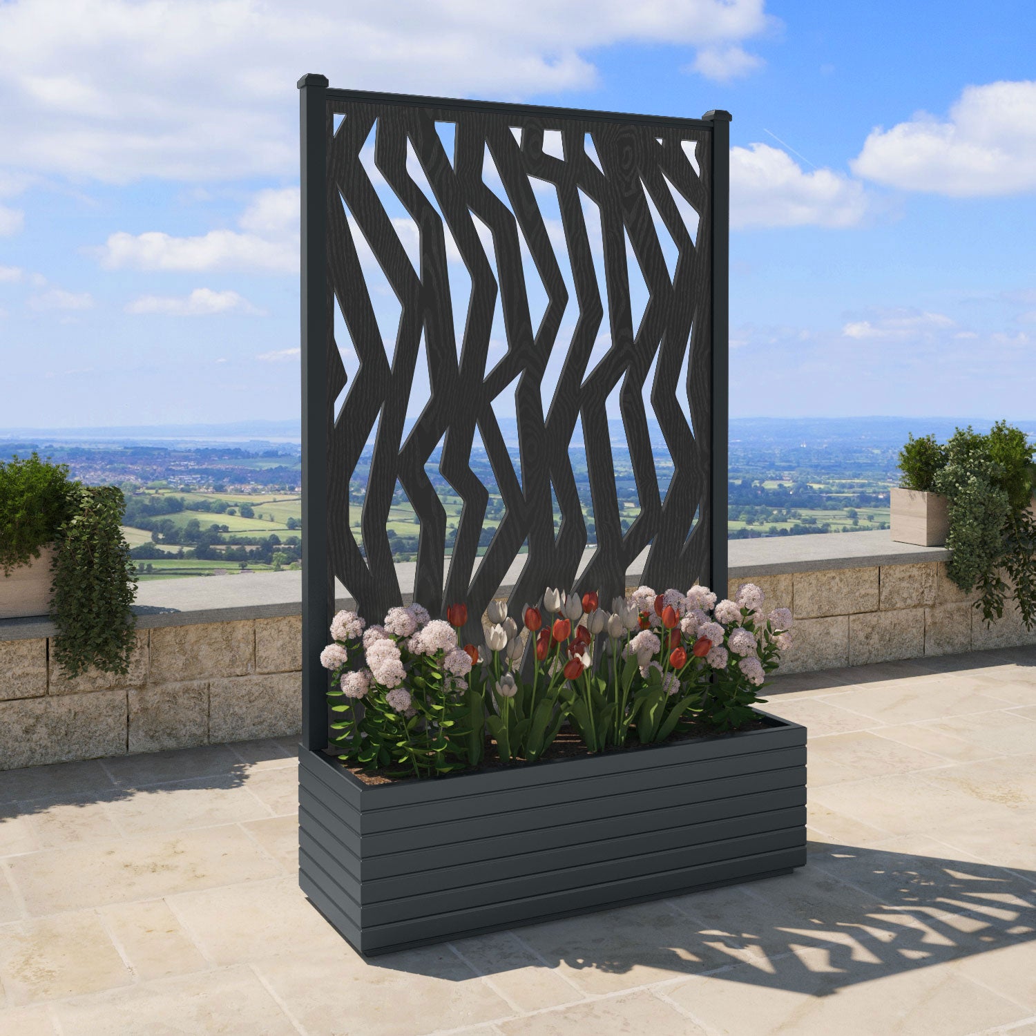 Vertu Extra Large High Planter with Zenith Screen