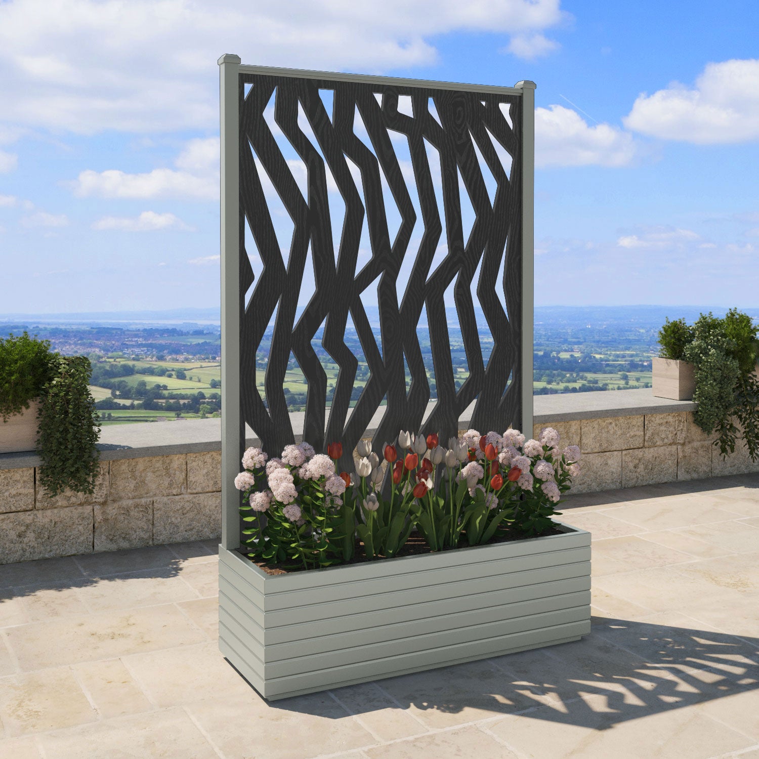 Vertu Extra Large High Planter with Zenith Screen