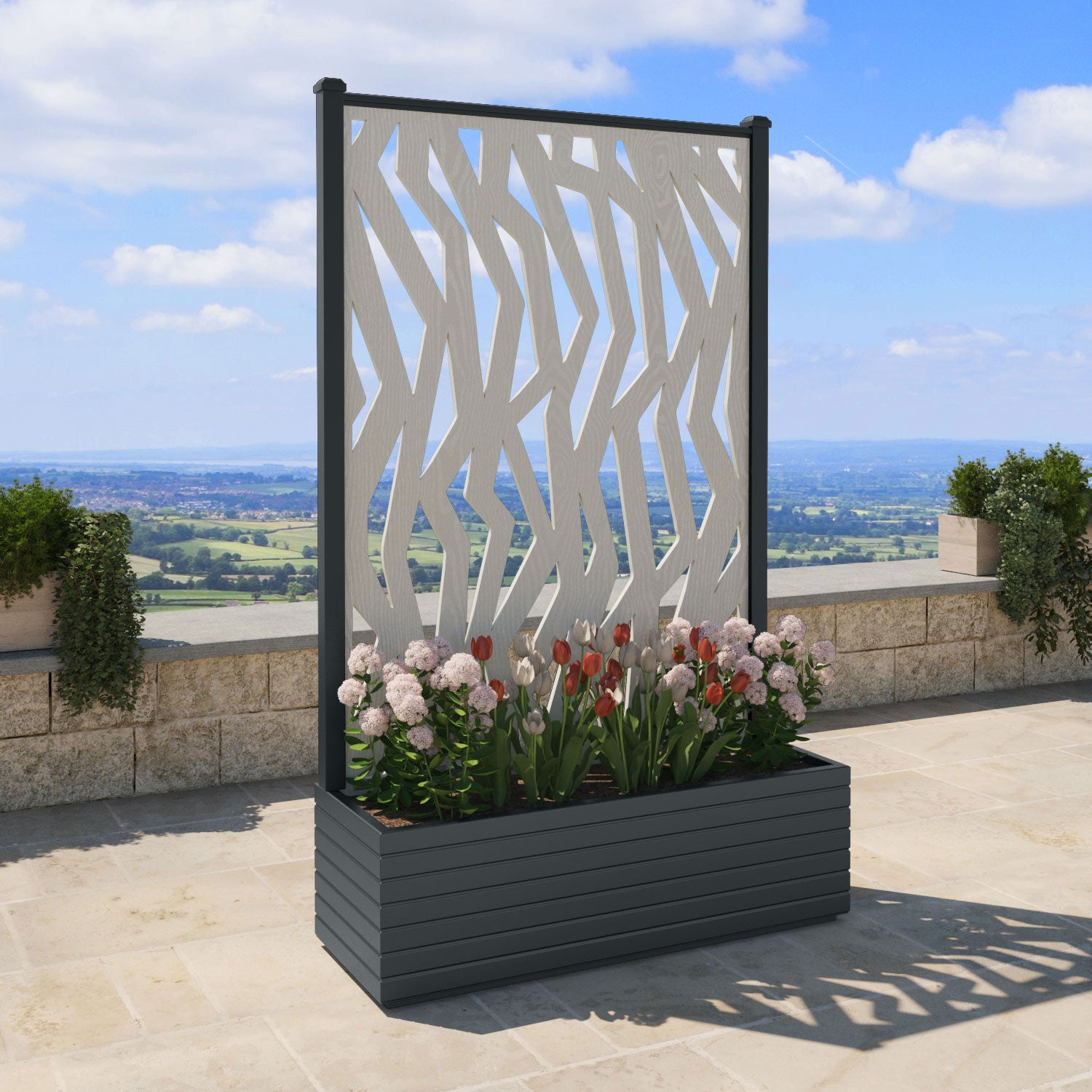 Vertu Extra Large High Planter with Zenith Screen