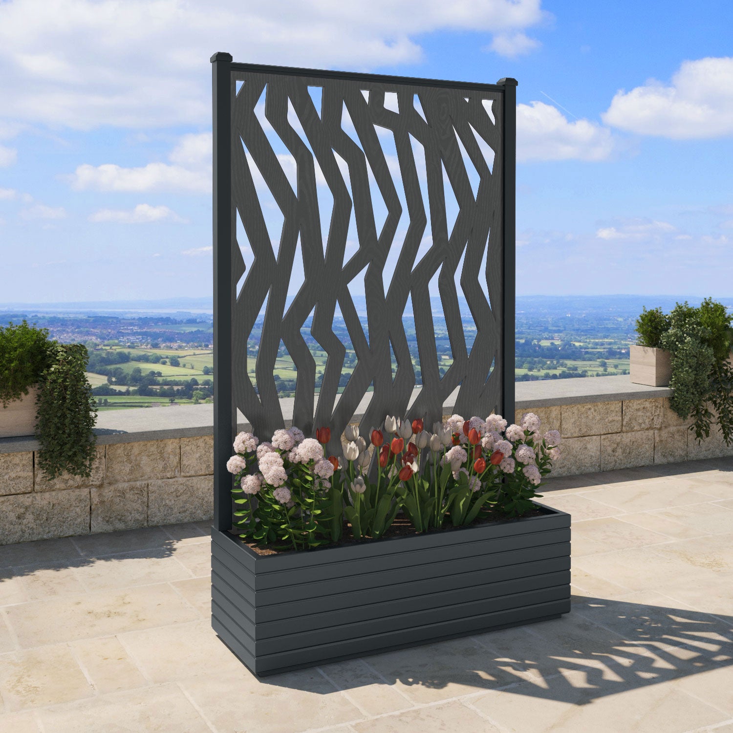 Vertu Extra Large High Planter with Zenith Screen